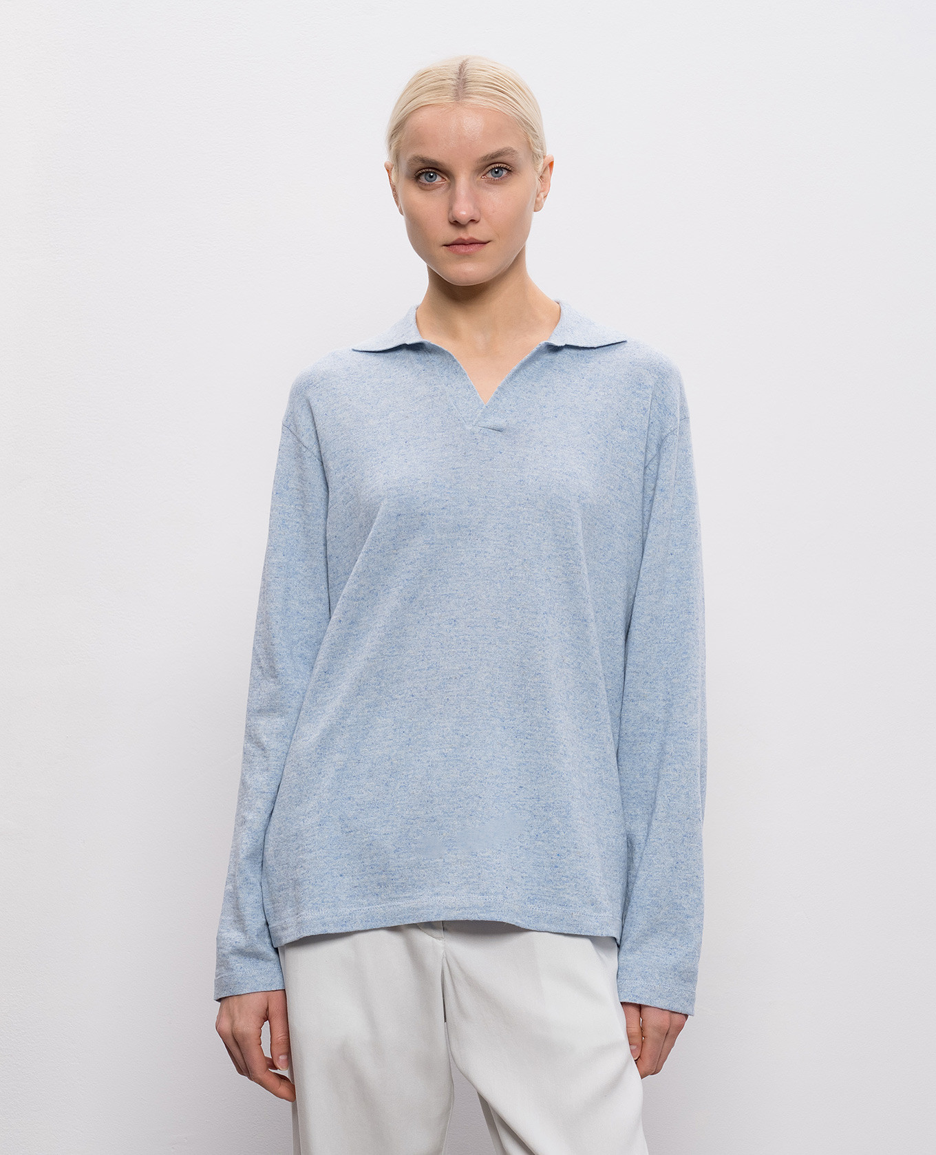 Niosa blue melange pullover with linen The Row, Light blue
Niosa blue melange pullover with linen The Row, Light blue
