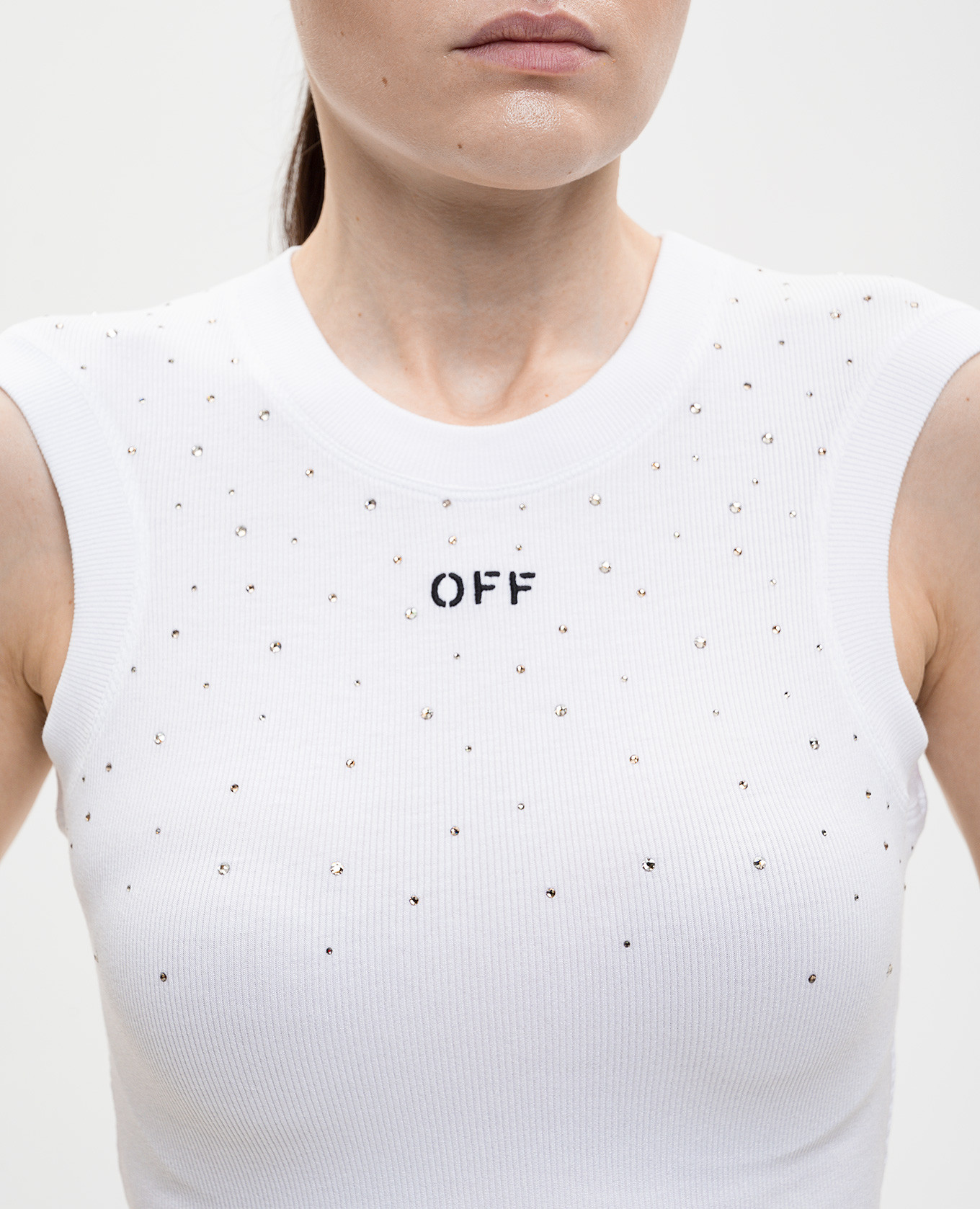 White top with Swarovski crystals Off-White
White top with Swarovski crystals Off-White
