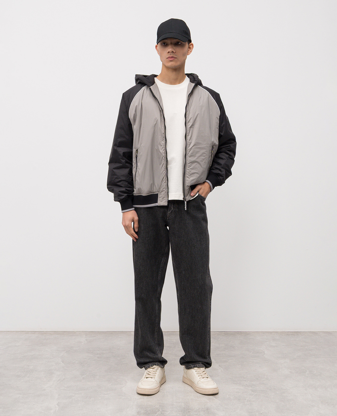 Grey jacket with logo print Palm Angels
Grey jacket with logo print Palm Angels