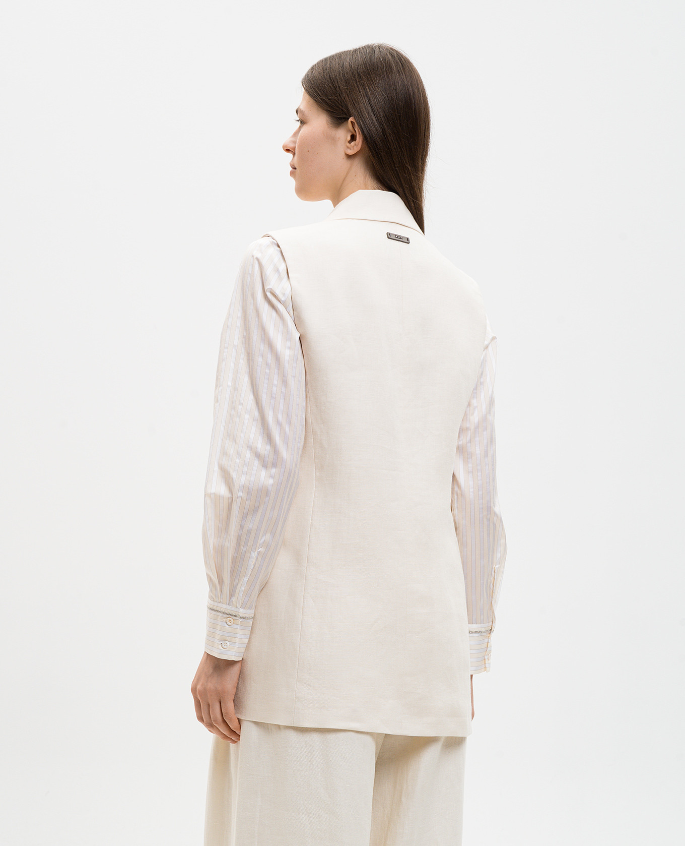 Ivory linen vest Peserico, Beige
Ivory linen vest Peserico, Beige