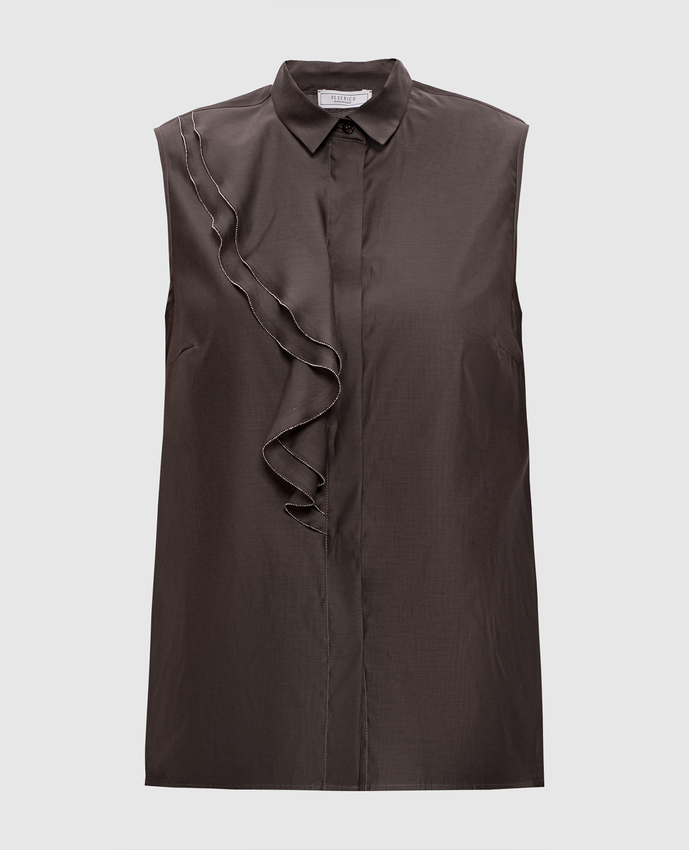 Brown silk blouse with monil chain Peserico
Brown silk blouse with monil chain Peserico
