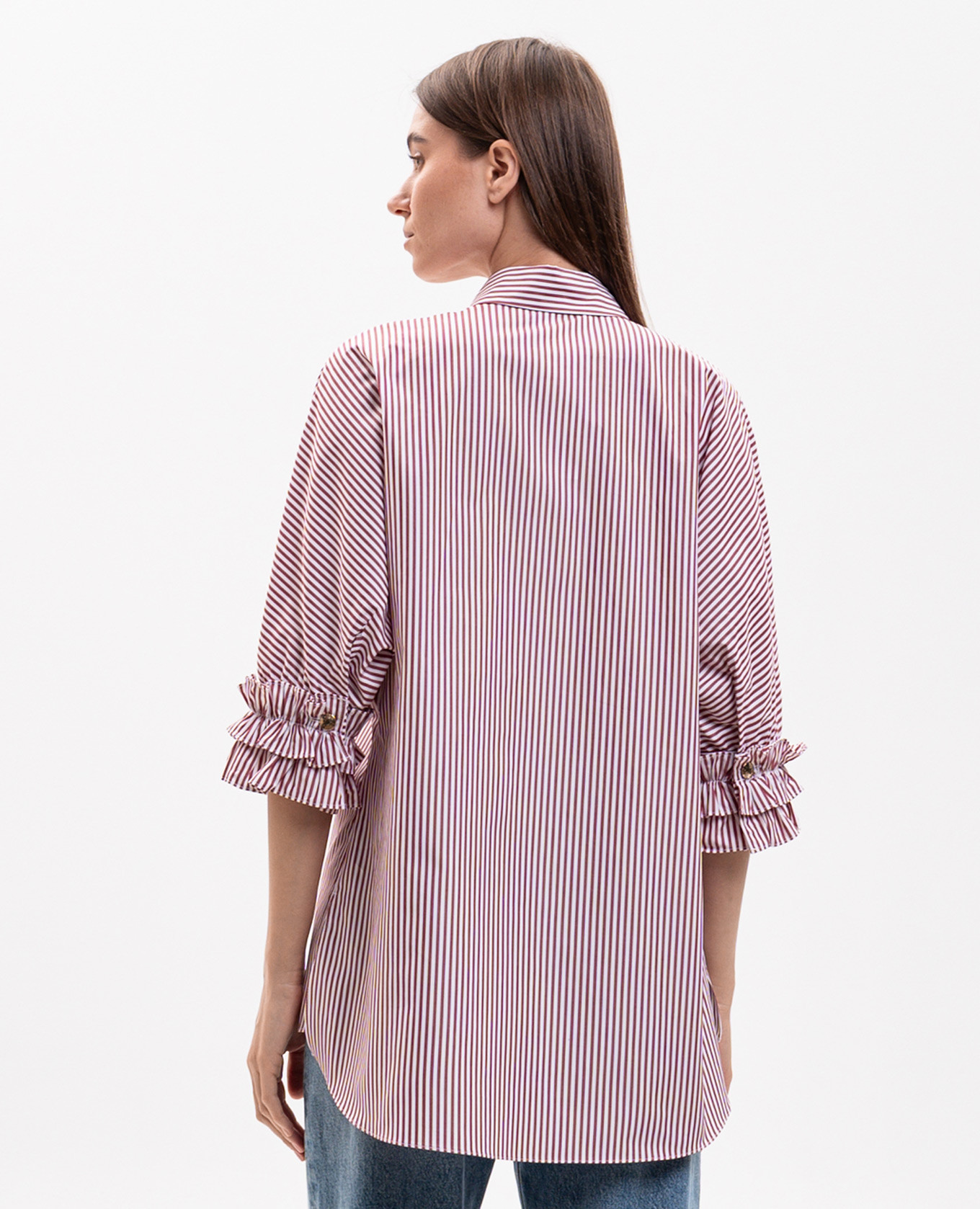 NEBBIE striped shirt with ruffles Max Mara, Burgundy
NEBBIE striped shirt with ruffles Max Mara, Burgundy