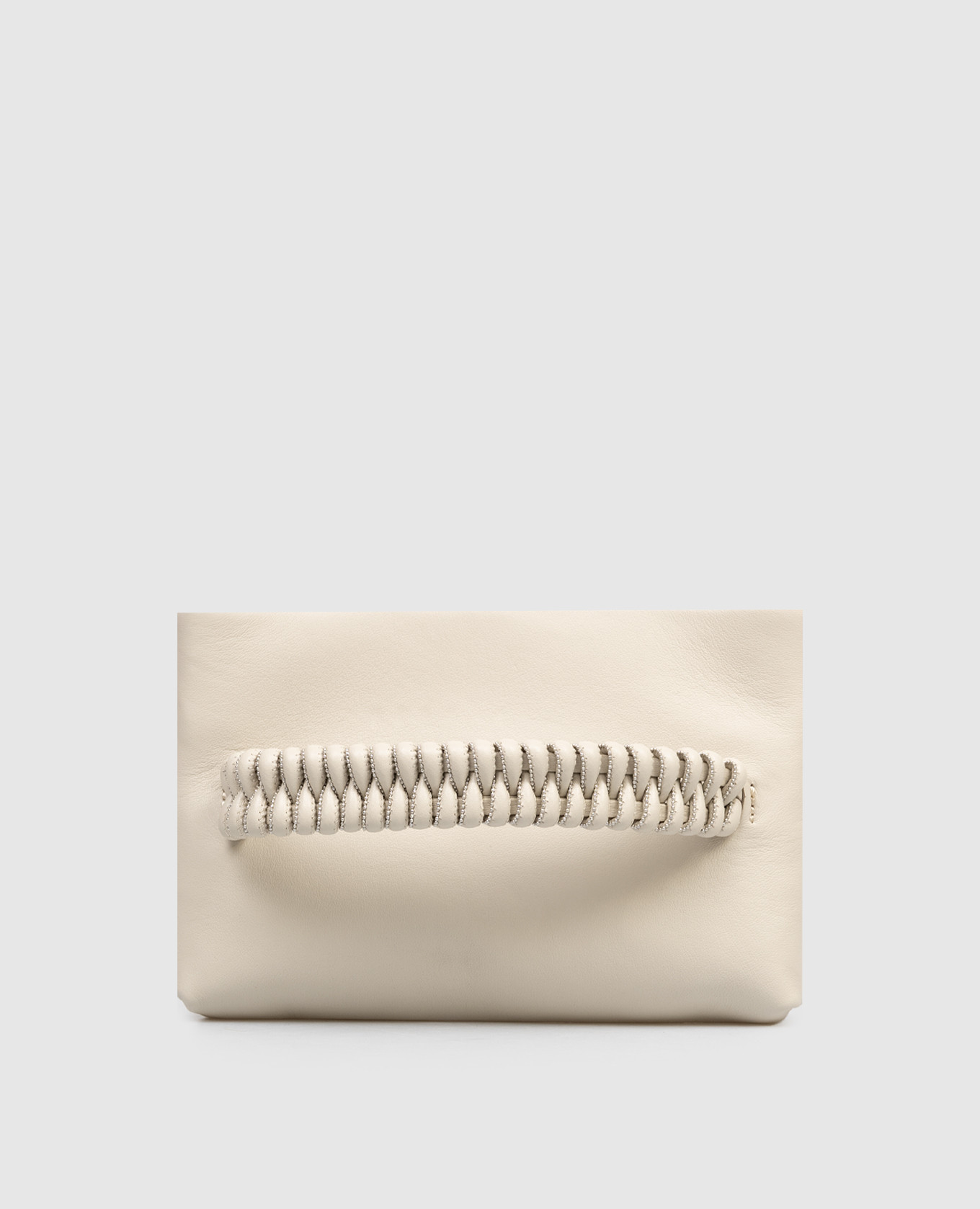 Beige leather clutch with monil chain Peserico
Beige leather clutch with monil chain Peserico