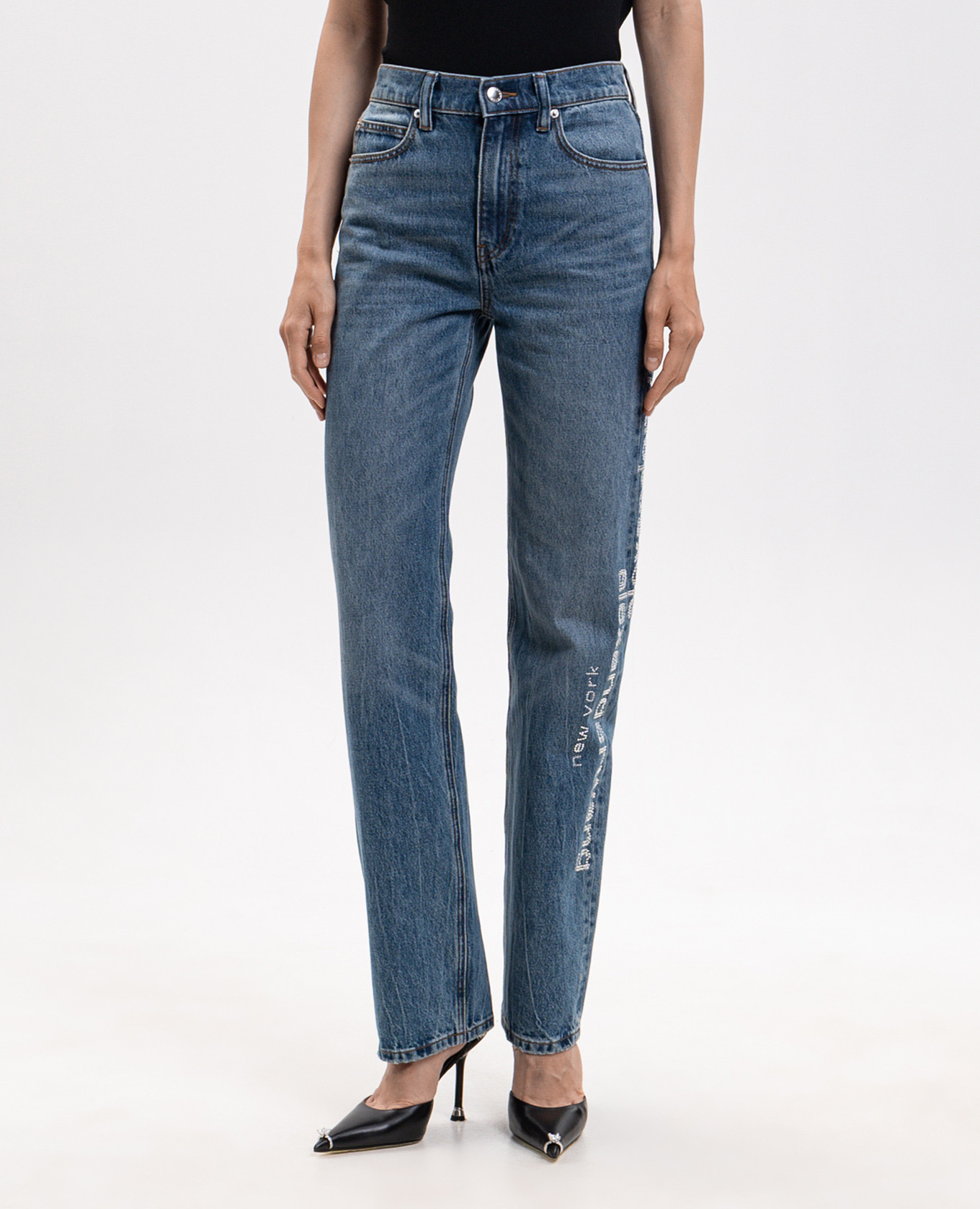 Blue jeans CRYSTAL MIRROR Alexander Wang
Blue jeans CRYSTAL MIRROR Alexander Wang