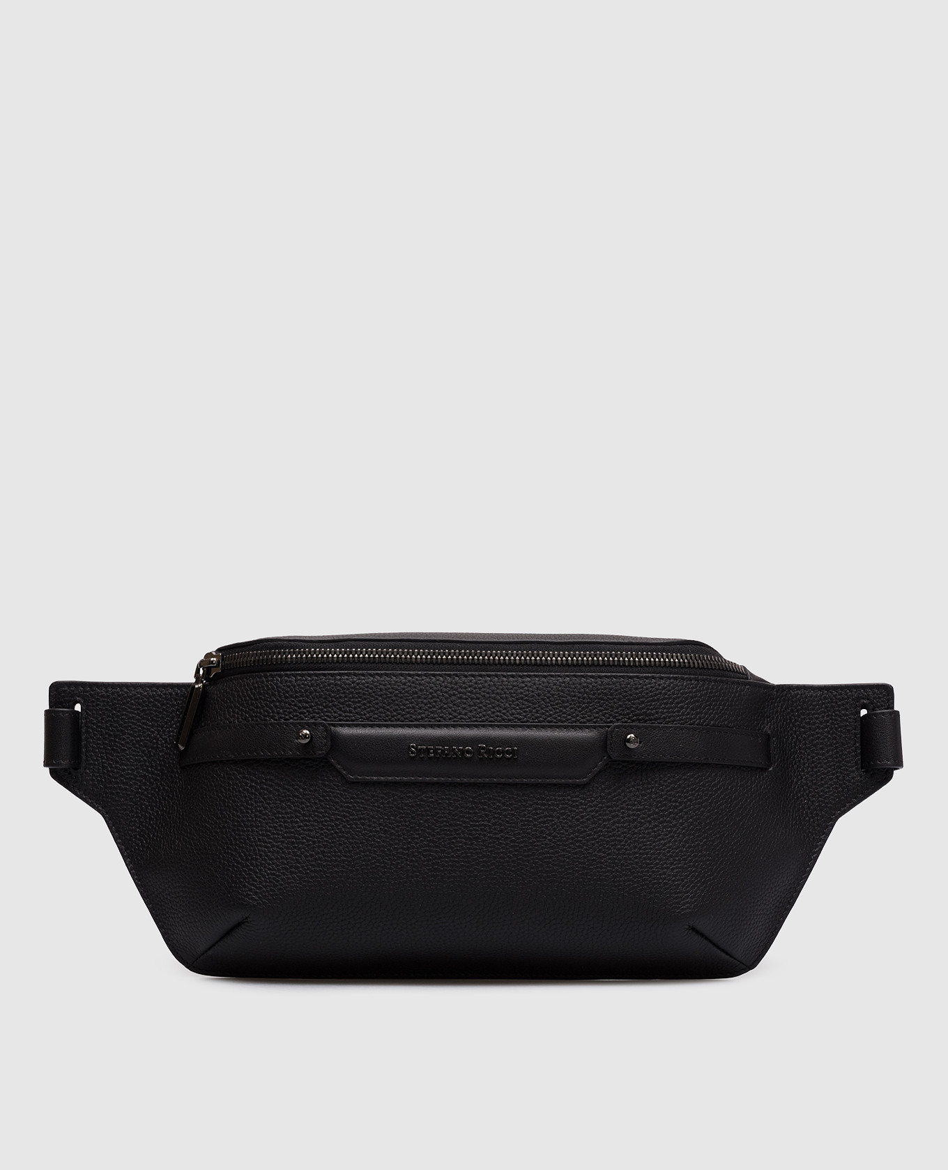 Black leather belt bag with ruthenium-plated logo Stefano Ricci
Black leather belt bag with ruthenium-plated logo Stefano Ricci