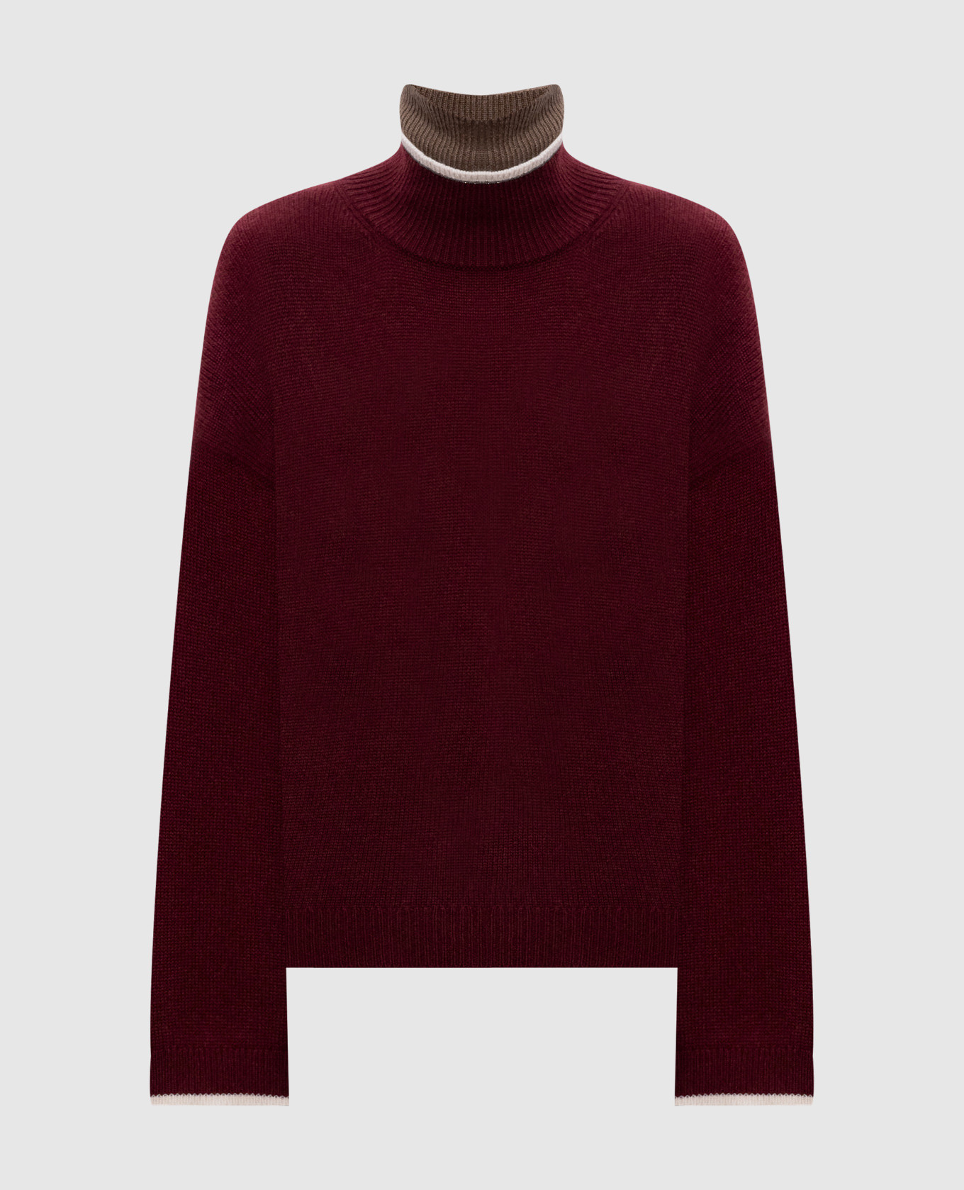 Burgundy cashmere sweater with monil chain Brunello Cucinelli
Burgundy cashmere sweater with monil chain Brunello Cucinelli