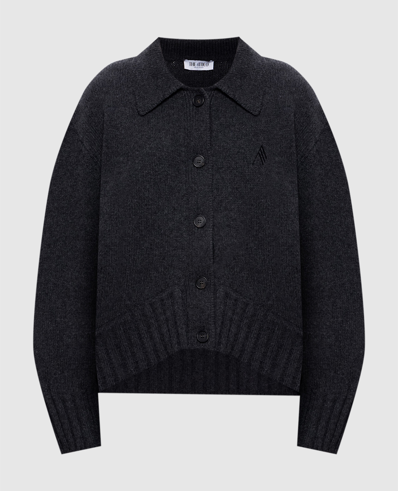 Gray wool and cashmere cardigan The Attico, Grey
Gray wool and cashmere cardigan The Attico, Grey