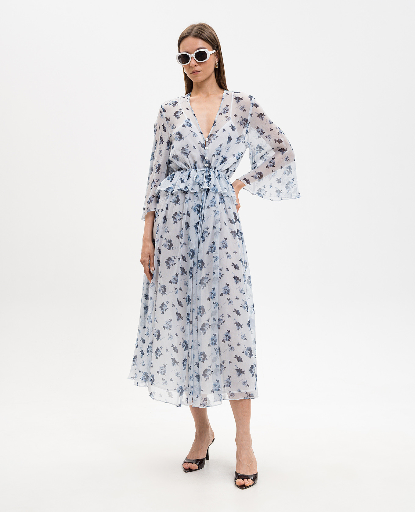 Blue printed silk dress Ballantyne, Light blue
Blue printed silk dress Ballantyne, Light blue