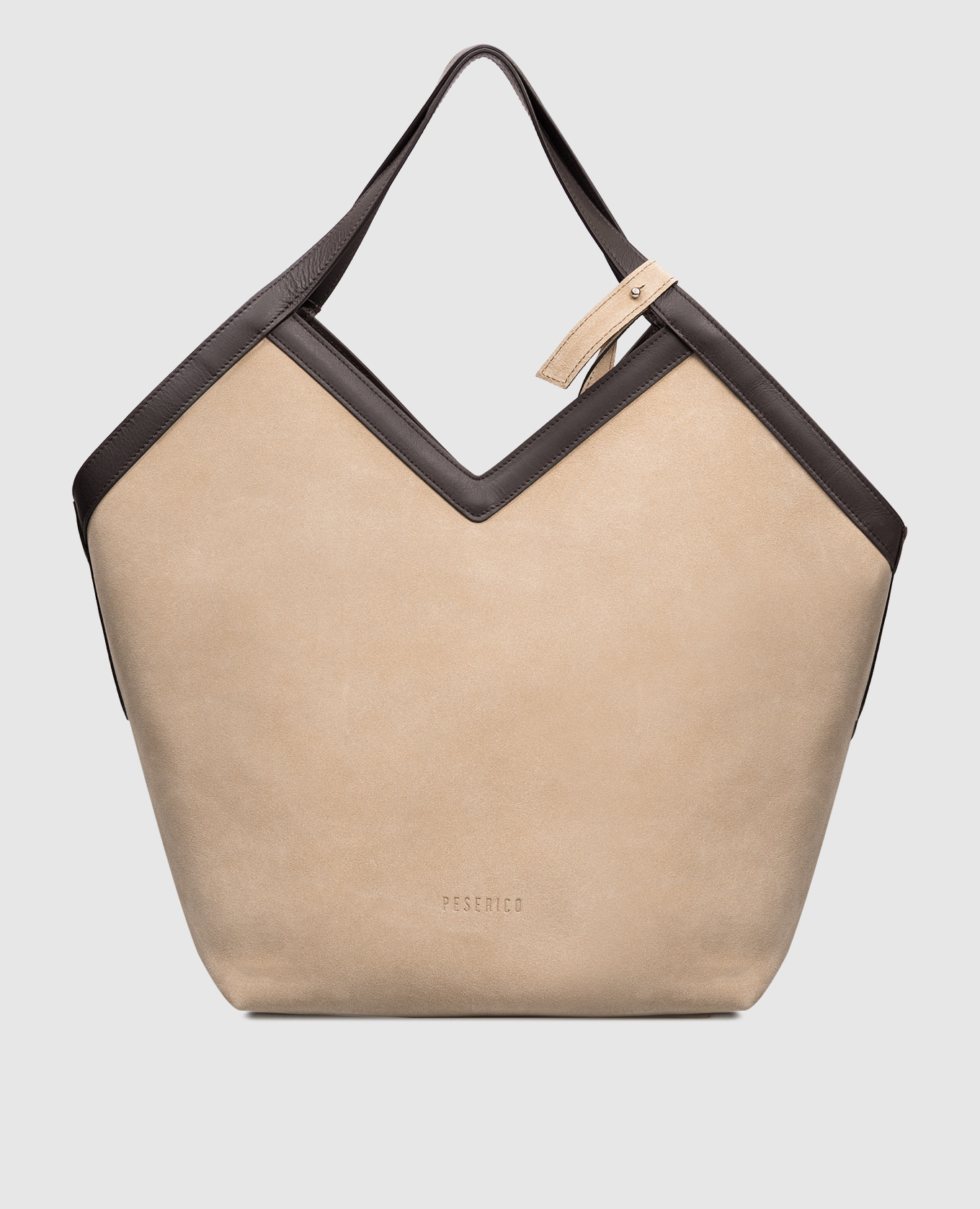 Beige suede bag with logo Peserico
Beige suede bag with logo Peserico