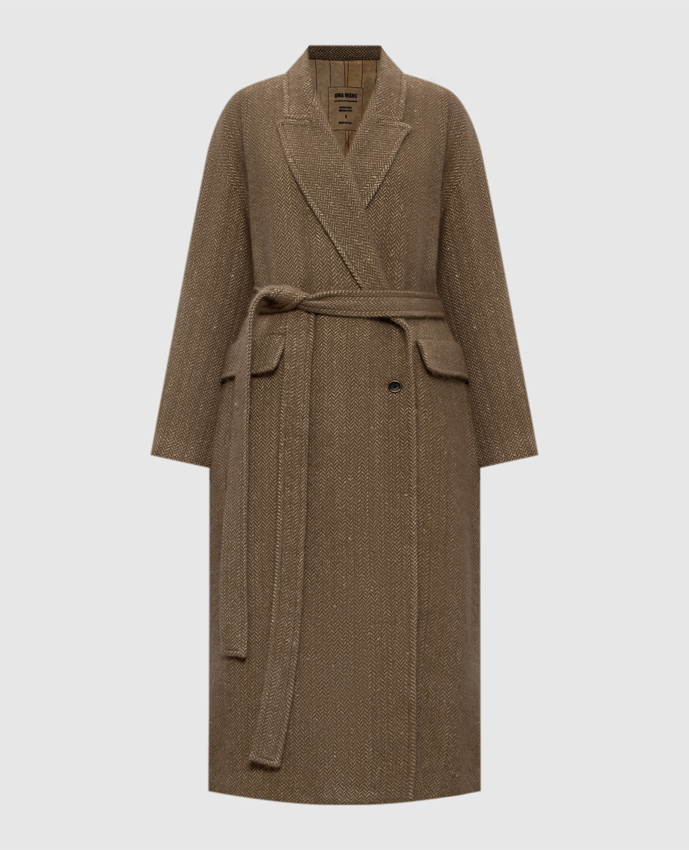 Brown double-breasted coat made of silk and wool UMA WANG
Brown double-breasted coat made of silk and wool UMA WANG