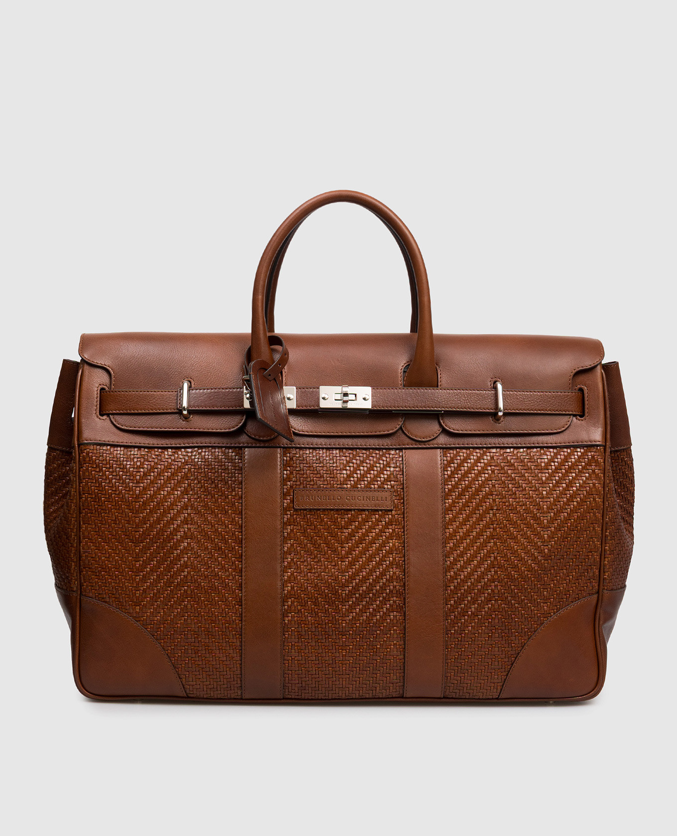 Brown leather travel bag with logo Brunello Cucinelli
Brown leather travel bag with logo Brunello Cucinelli