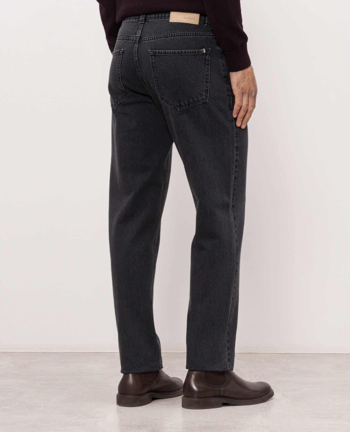 Grey jeans with logo patch Canali
Grey jeans with logo patch Canali