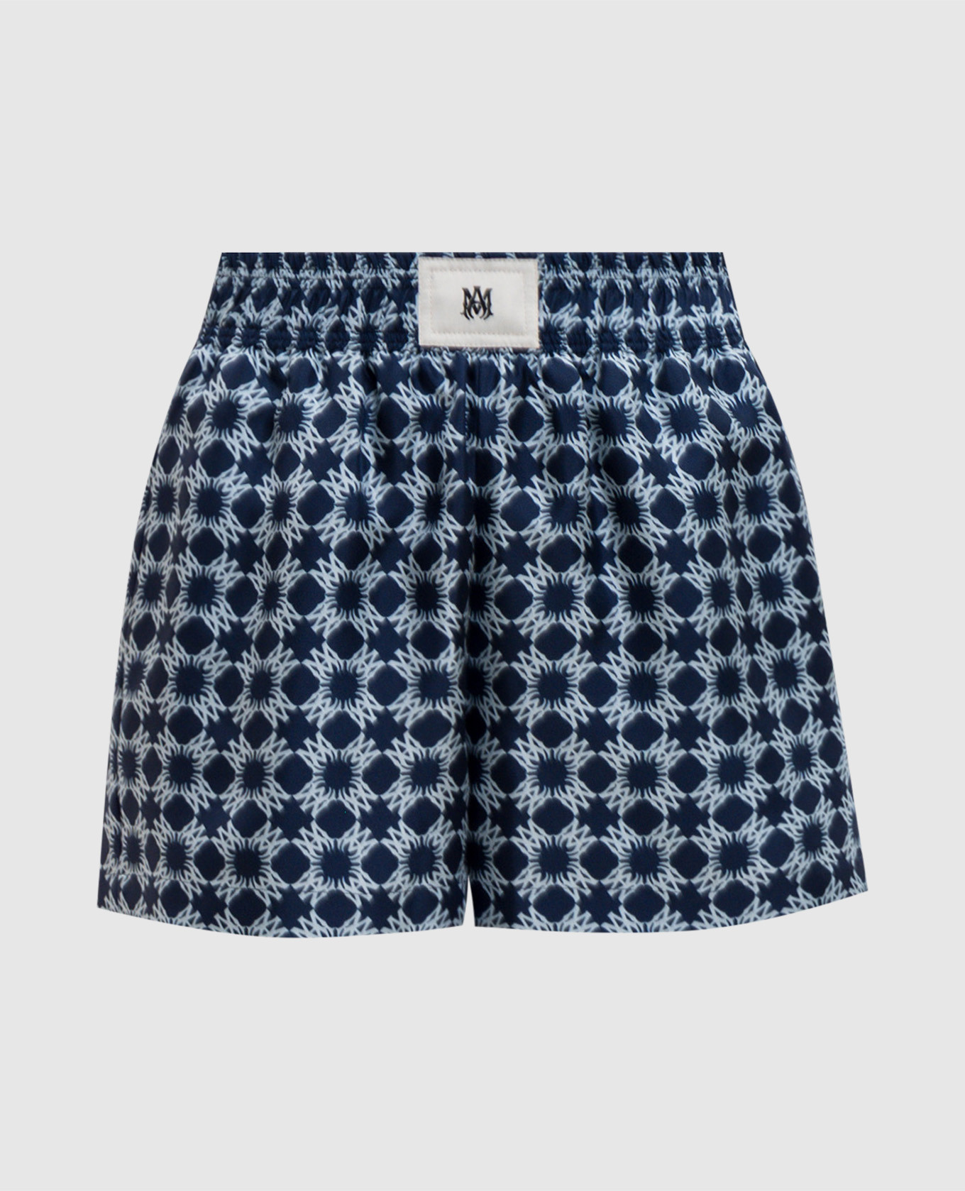 Blue silk shorts with monogram logo print AMIRI
Blue silk shorts with monogram logo print AMIRI