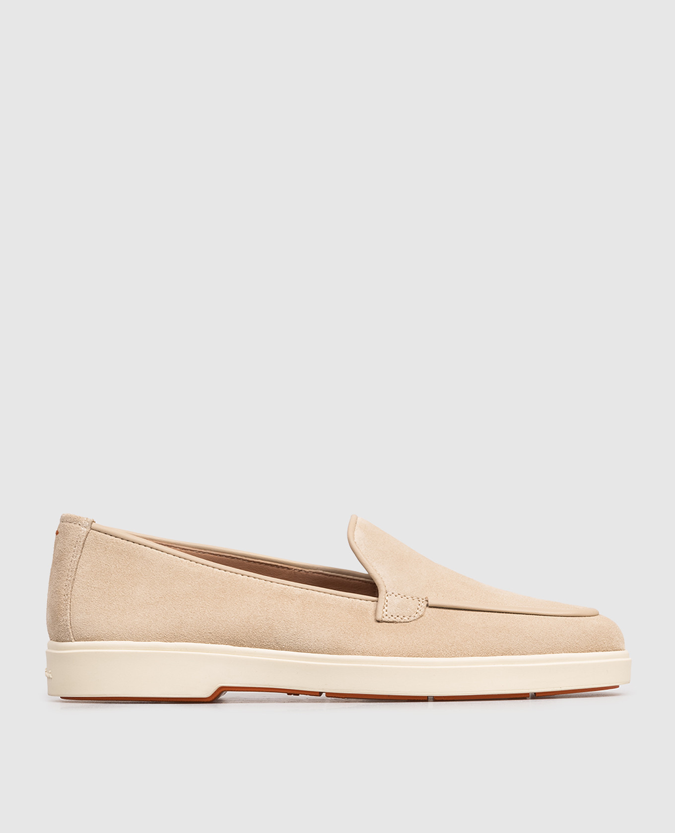 Beige suede loafers with textured logo Santoni
Beige suede loafers with textured logo Santoni