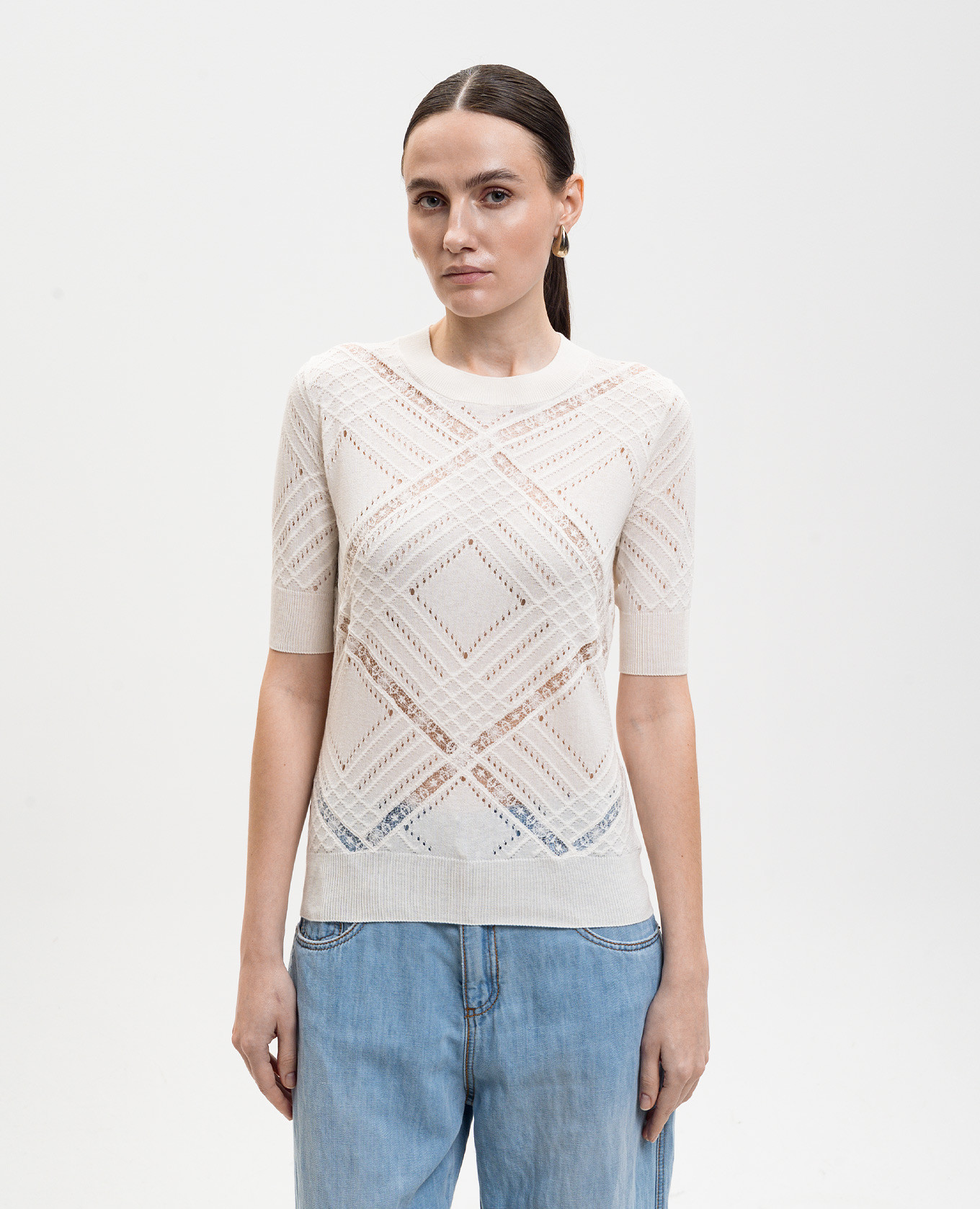 Ivory silk top Ermanno Scervino, Beige
Ivory silk top Ermanno Scervino, Beige