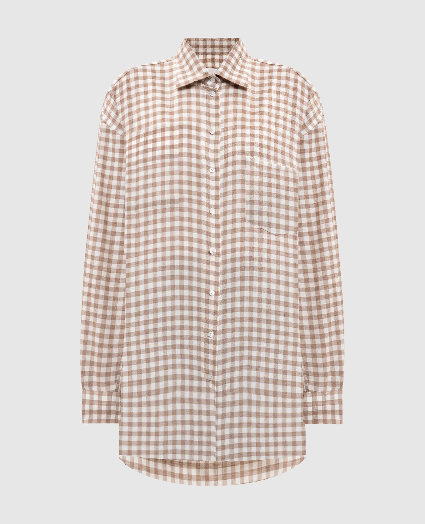 Beige wool check shirt Babe Pay Pls
Beige wool check shirt Babe Pay Pls