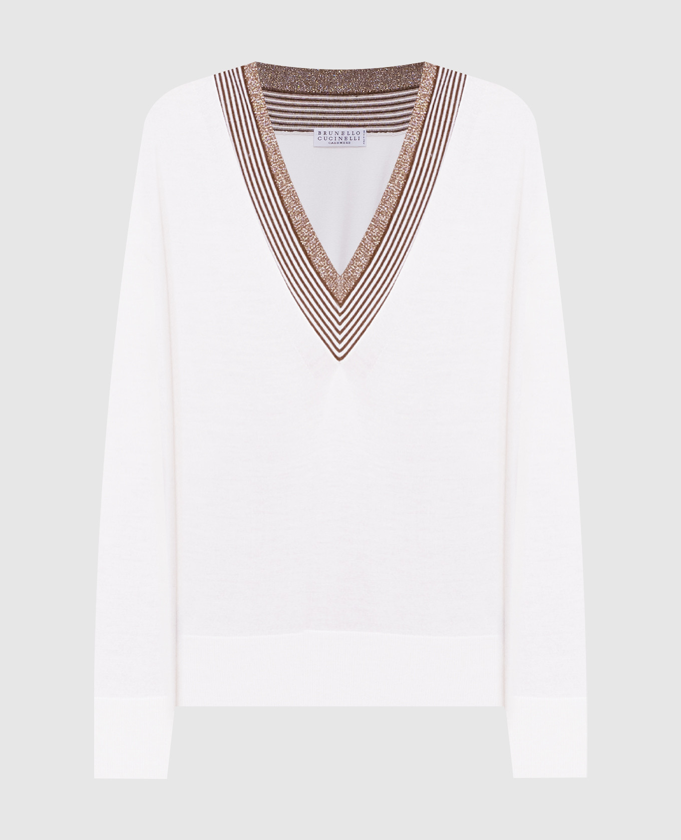 Ivory cashmere and silk lurex pullover Brunello Cucinelli, Beige
Ivory cashmere and silk lurex pullover Brunello Cucinelli, Beige