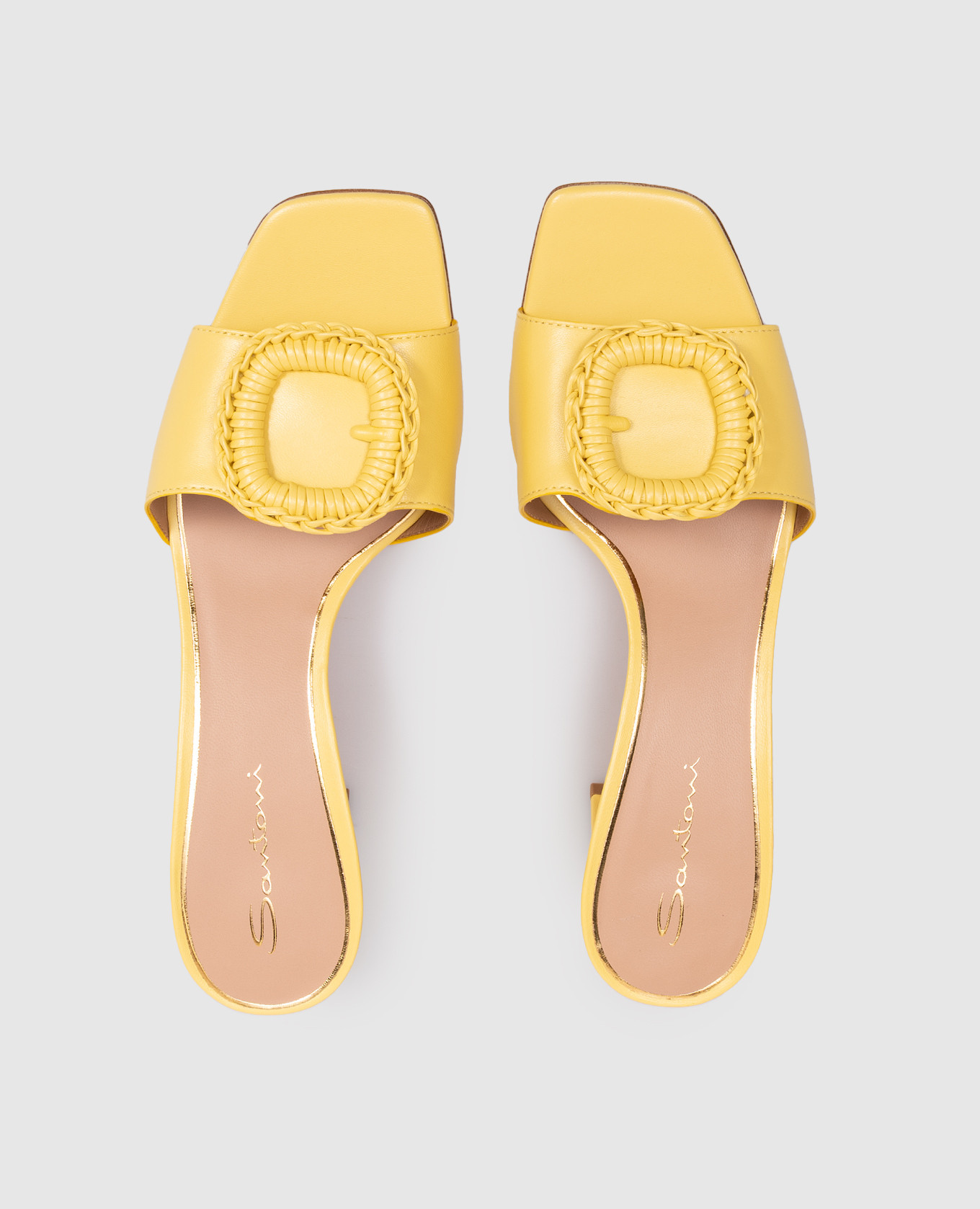 Yellow leather mules with buckle Santoni
Yellow leather mules with buckle Santoni
