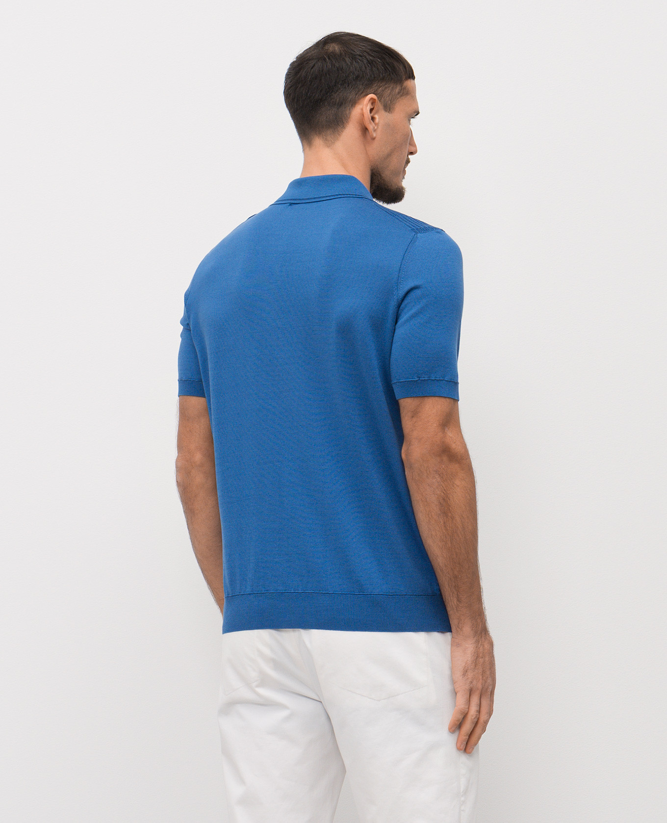 Blue polo with silk Stefano Ricci
Blue polo with silk Stefano Ricci