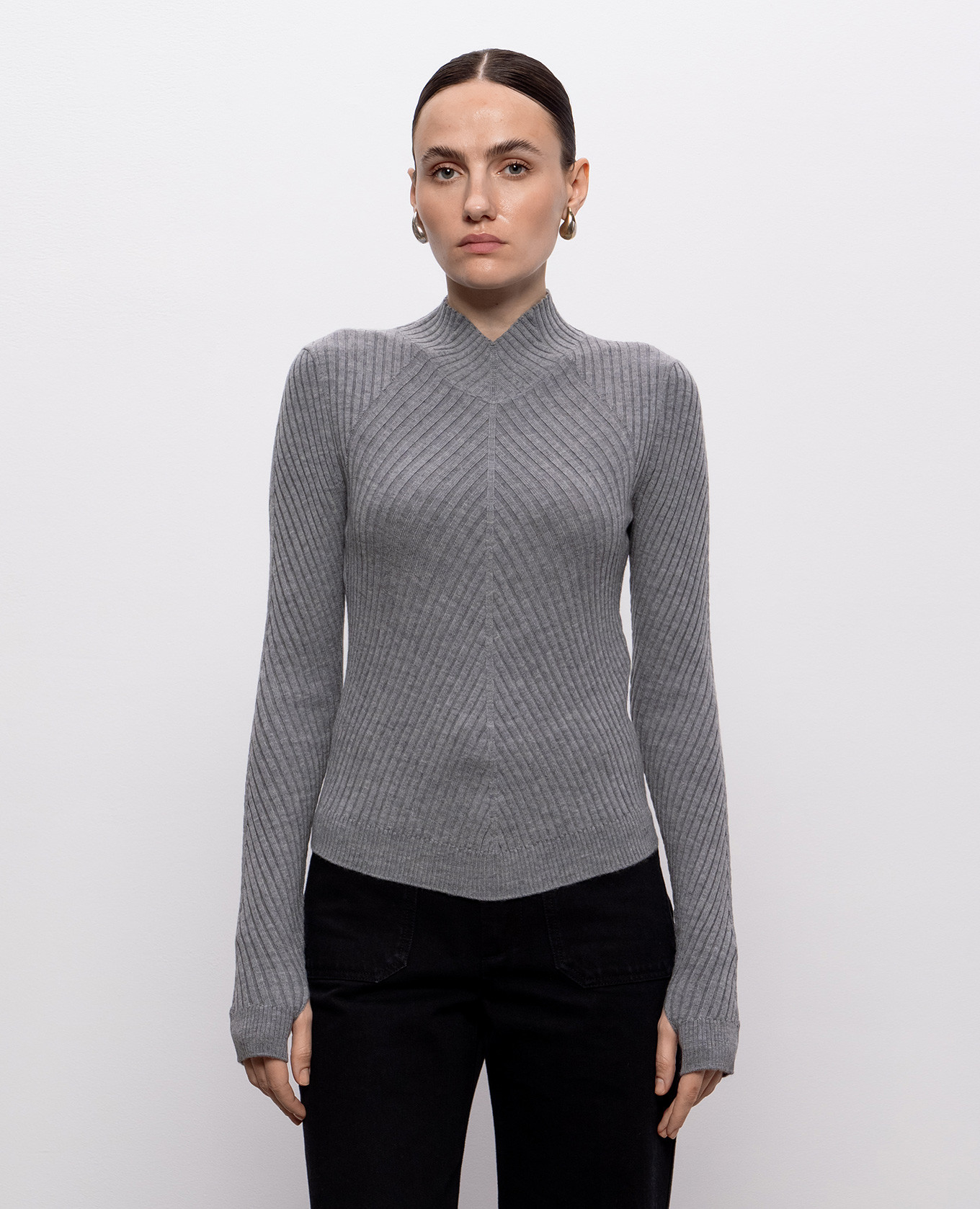 Gray merino wool jumper Victoria Beckham, Grey
Gray merino wool jumper Victoria Beckham, Grey