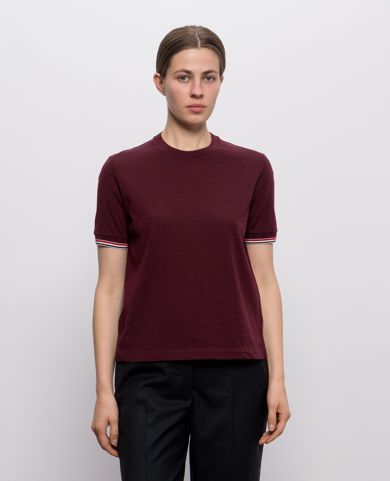 Burgundy wool T-shirt Thom Browne
Burgundy wool T-shirt Thom Browne