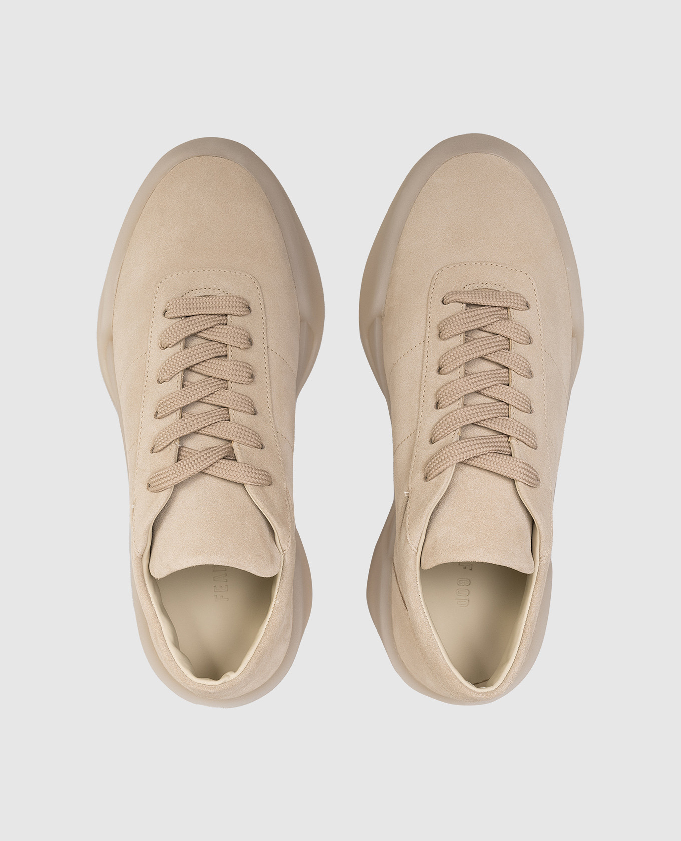 Beige suede sneakers with logo Fear of God
Beige suede sneakers with logo Fear of God