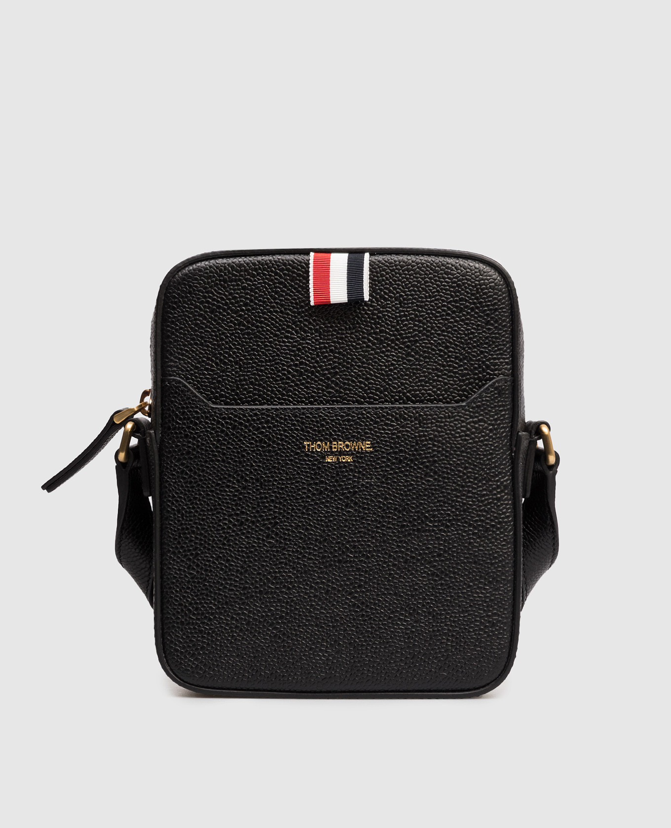 Black leather bag with logo Thom Browne
Black leather bag with logo Thom Browne