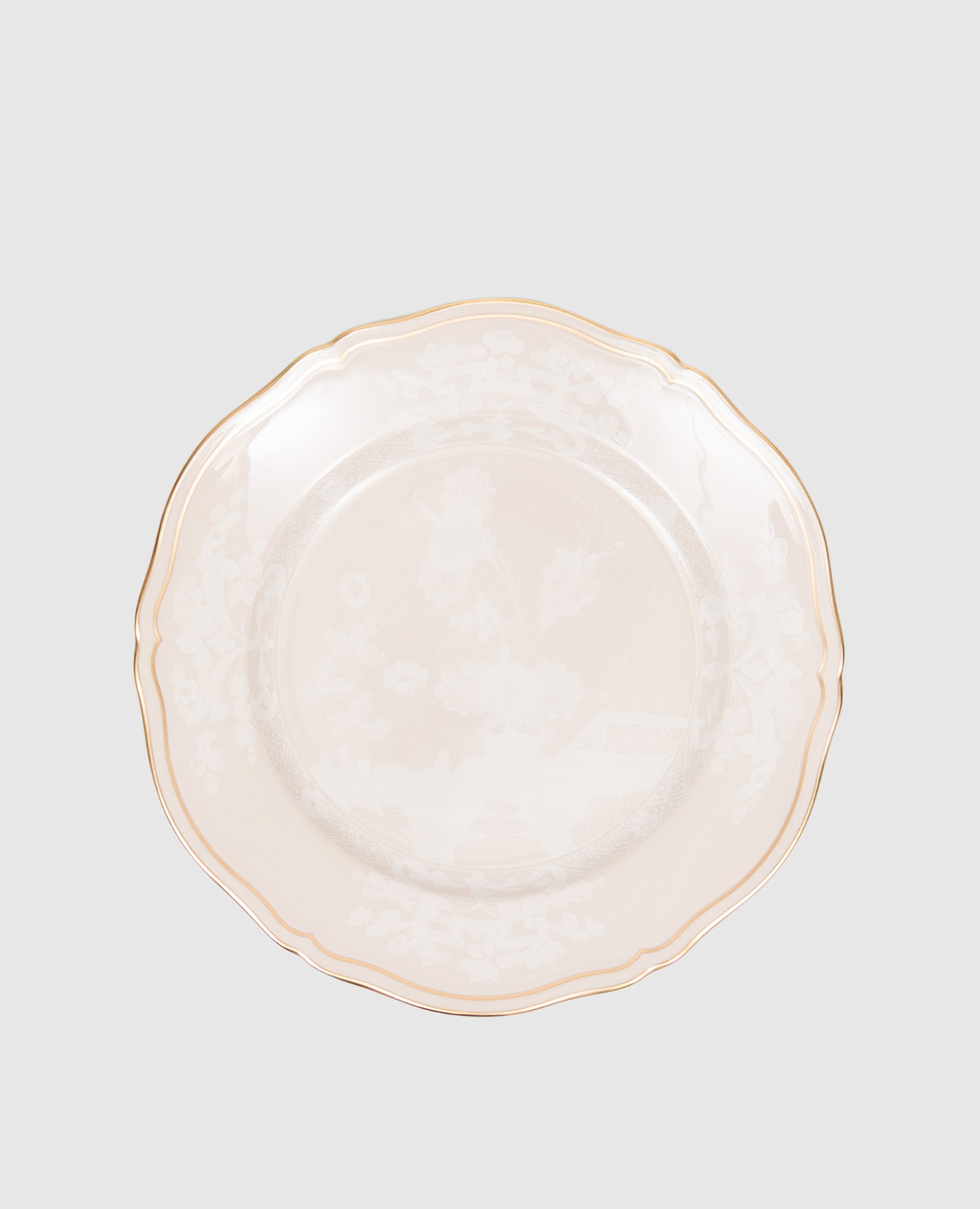Beige porcelain dinner plate Ginori 1735
Beige porcelain dinner plate Ginori 1735