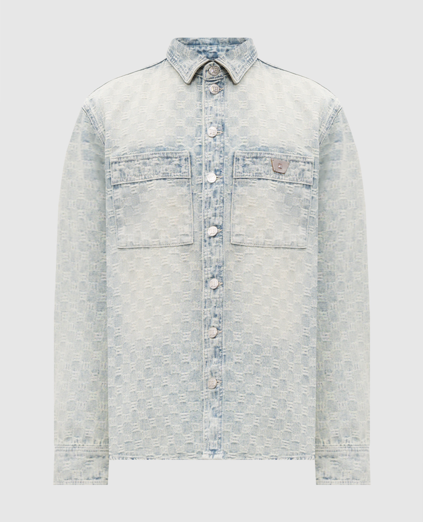 Blue denim shirt with monogram pattern Misbhv, Light blue
Blue denim shirt with monogram pattern Misbhv, Light blue