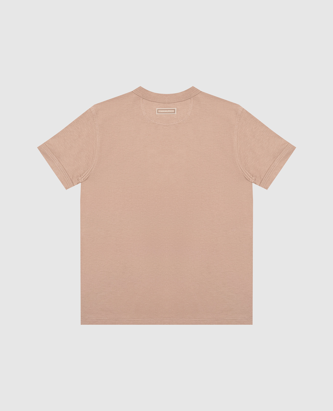Children's brown T-shirt with logo patch Stefano Ricci
Children's brown T-shirt with logo patch Stefano Ricci