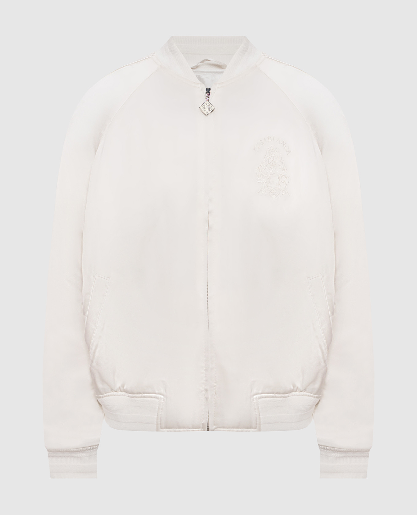 Ivory bomber jacket with logo embroidery Casablanca, Beige
Ivory bomber jacket with logo embroidery Casablanca, Beige
