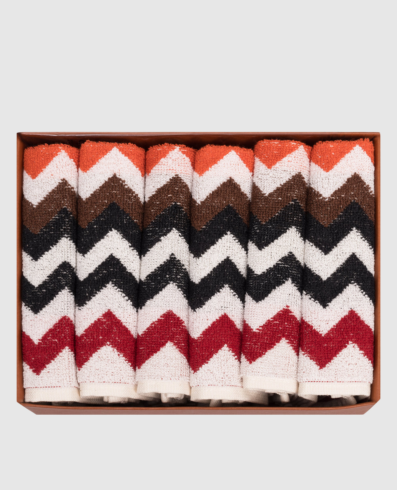 Set of terry face towels Best with pattern 6 pcs Missoni Home, White
Set of terry face towels Best with pattern 6 pcs Missoni Home, White