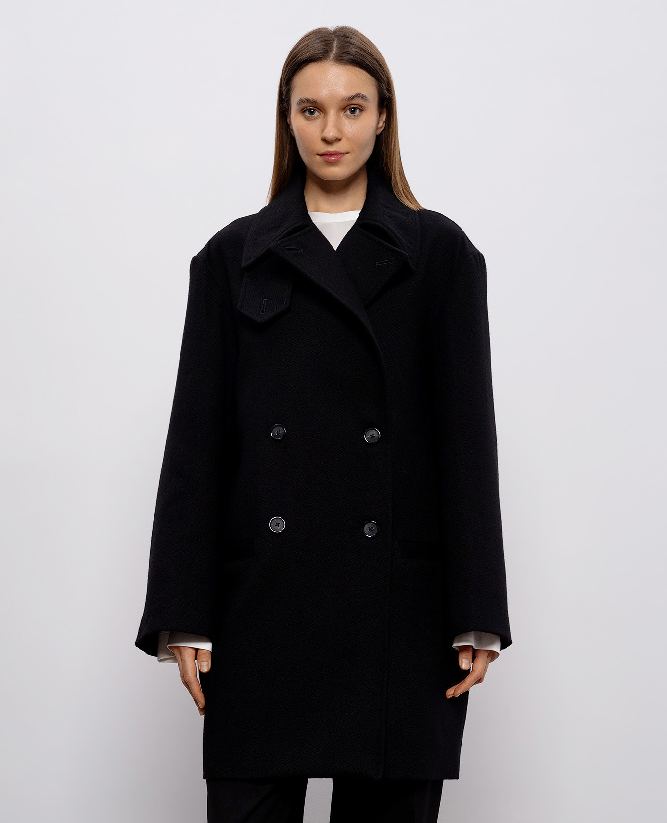 Black double-breasted wool coat Toteme
Black double-breasted wool coat Toteme