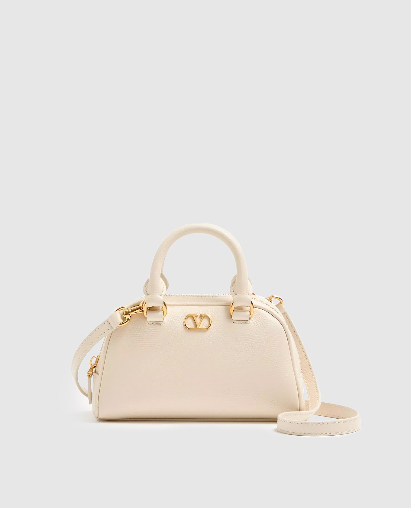 Ivory VLogo leather mini bag Valentino, Beige
Ivory VLogo leather mini bag Valentino, Beige