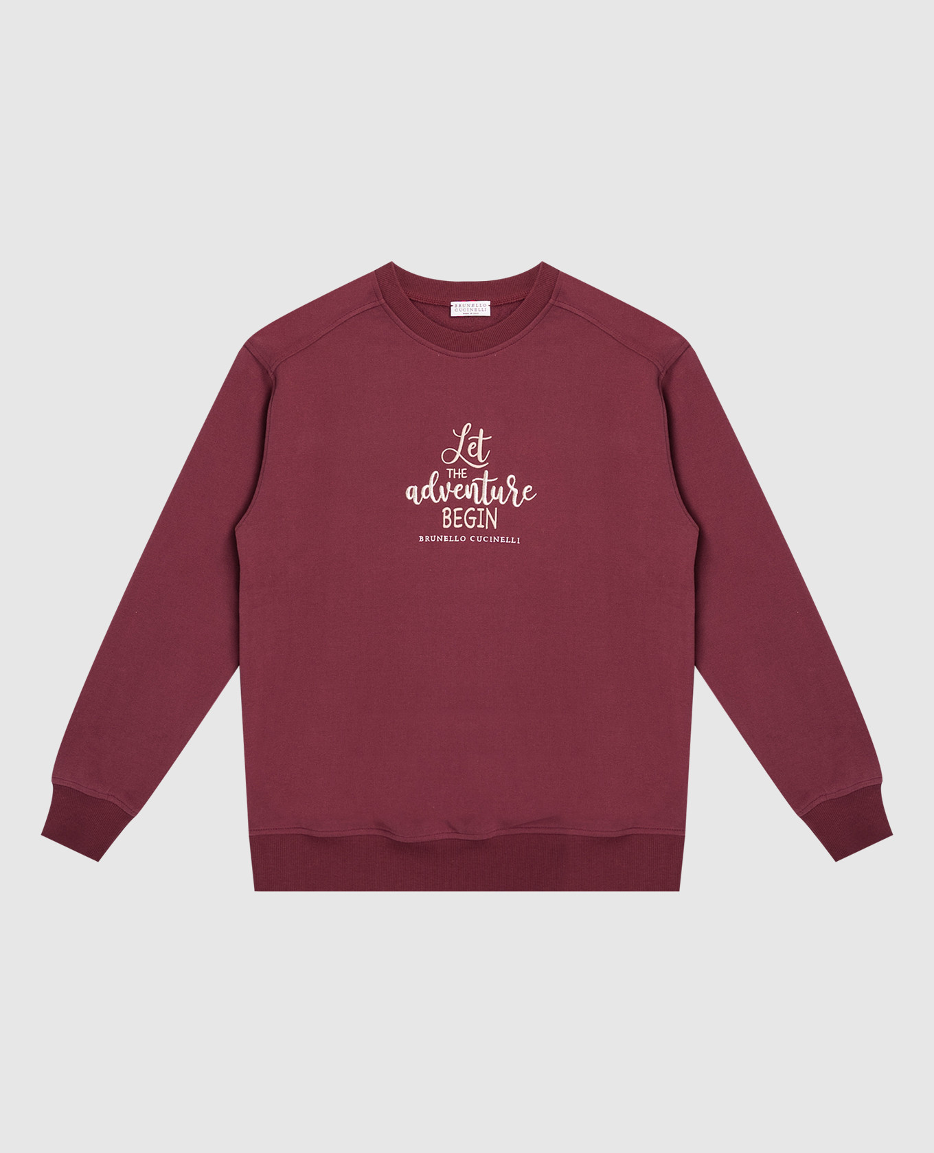 Children's burgundy sweatshirt with logo Brunello Cucinelli
Children's burgundy sweatshirt with logo Brunello Cucinelli