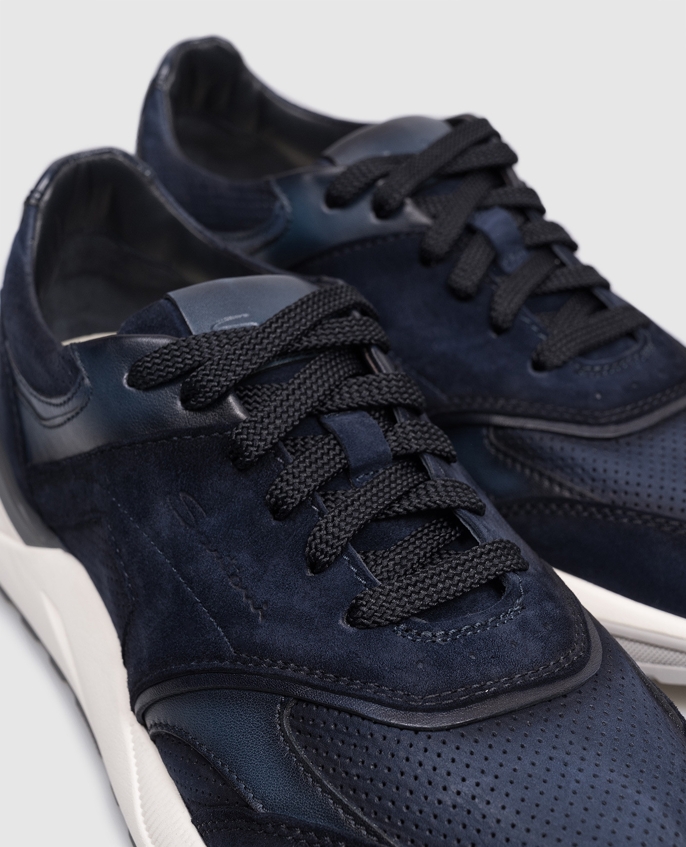 Blue suede sneakers with perforations Santoni
Blue suede sneakers with perforations Santoni