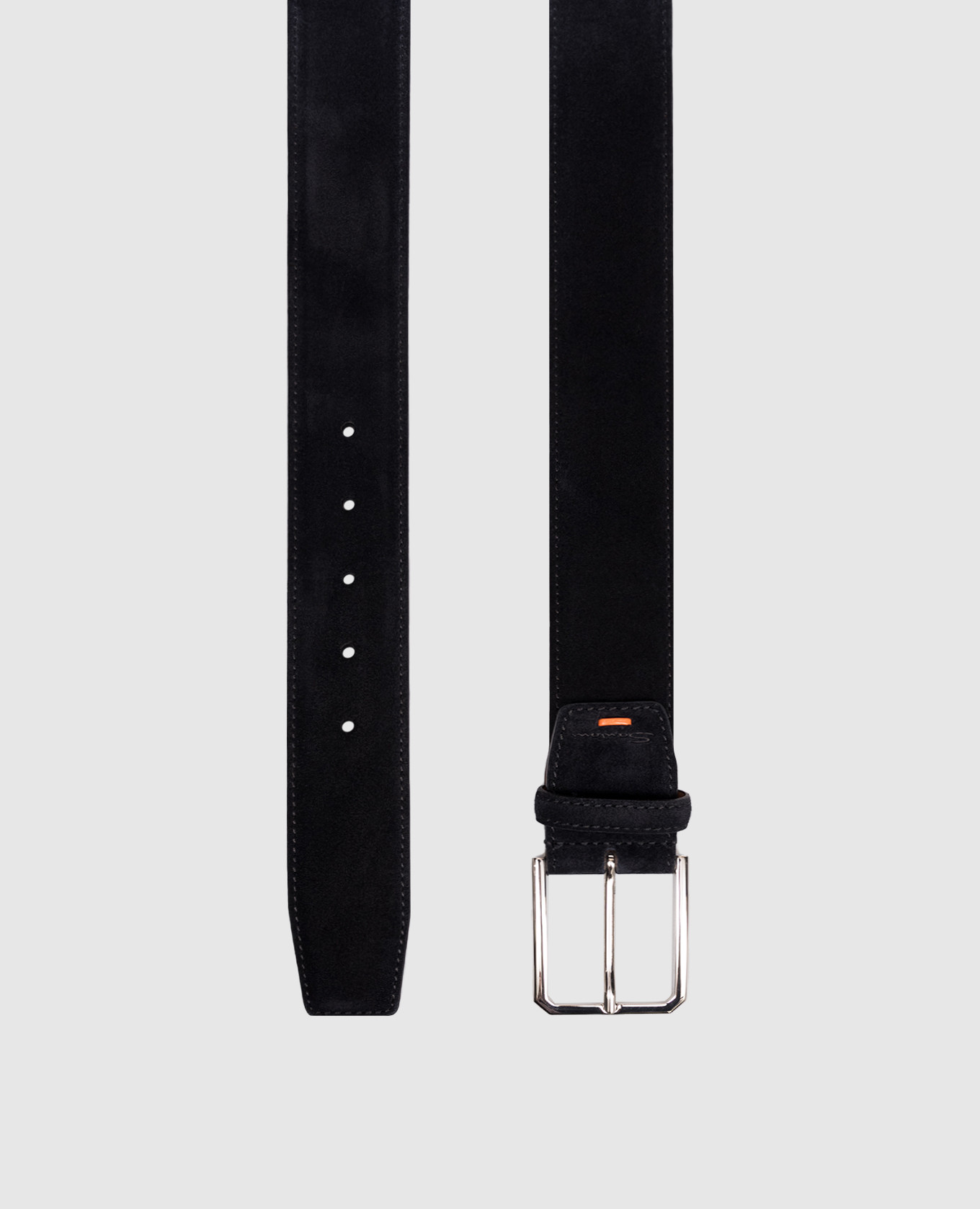 Blue suede belt with embossed logo Santoni
Blue suede belt with embossed logo Santoni