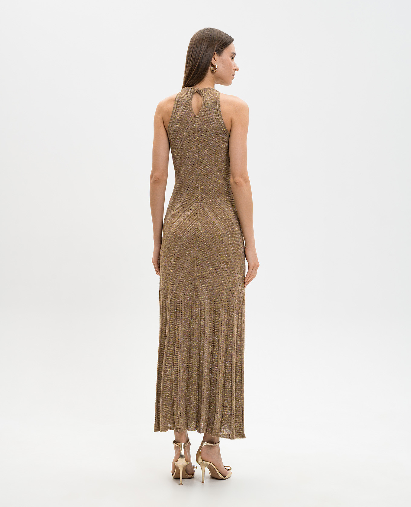 Brown dress with linen Twinset
Brown dress with linen Twinset