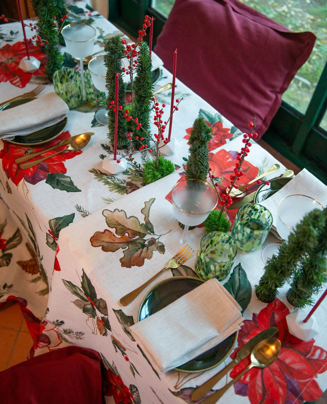 White linen tablecloth ETOILE TESSITURA TOSCANA TELERIE
White linen tablecloth ETOILE TESSITURA TOSCANA TELERIE