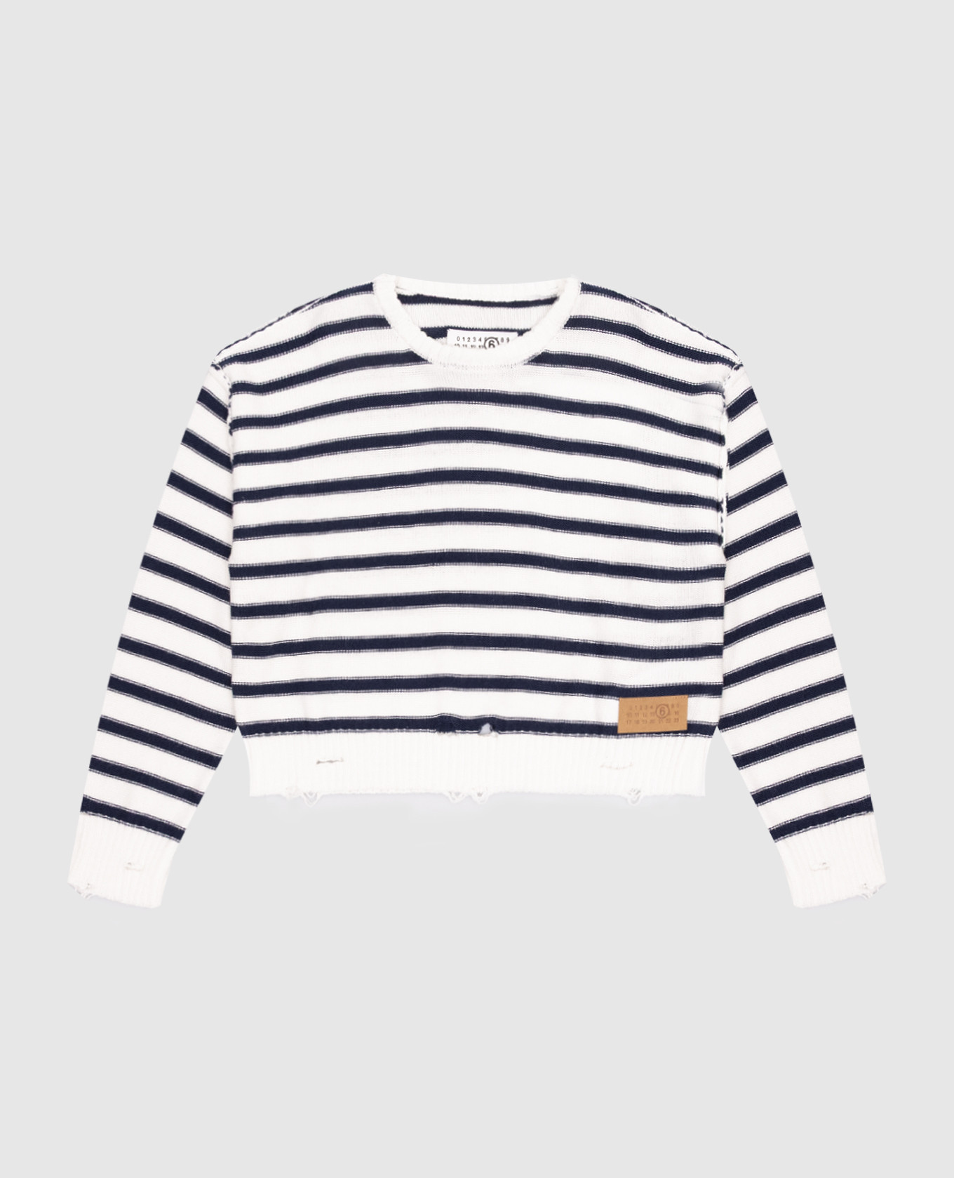 Children's white striped jumper with holes Maison Margiela MM6
Children's white striped jumper with holes Maison Margiela MM6