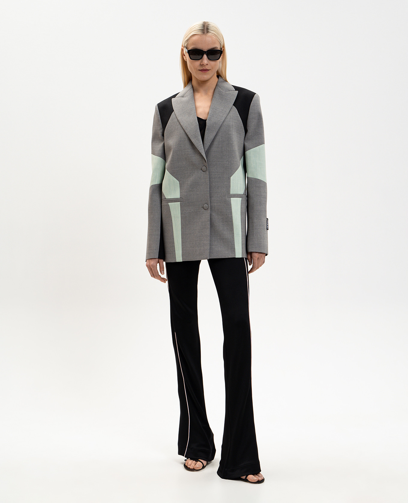 Gray Color Block Wool Jacket Off-White, Grey
Gray Color Block Wool Jacket Off-White, Grey