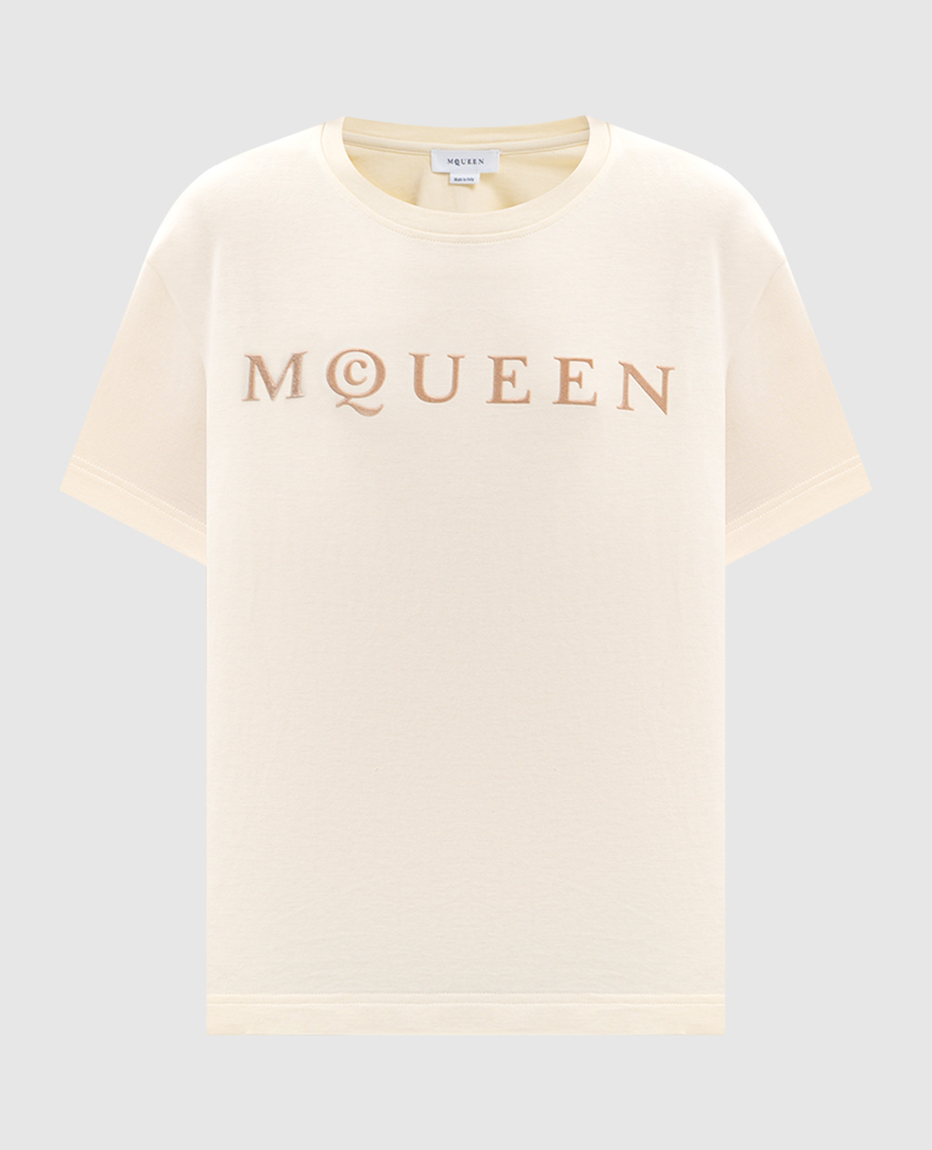 Beige T-shirt with textured logo Alexander McQueen
Beige T-shirt with textured logo Alexander McQueen