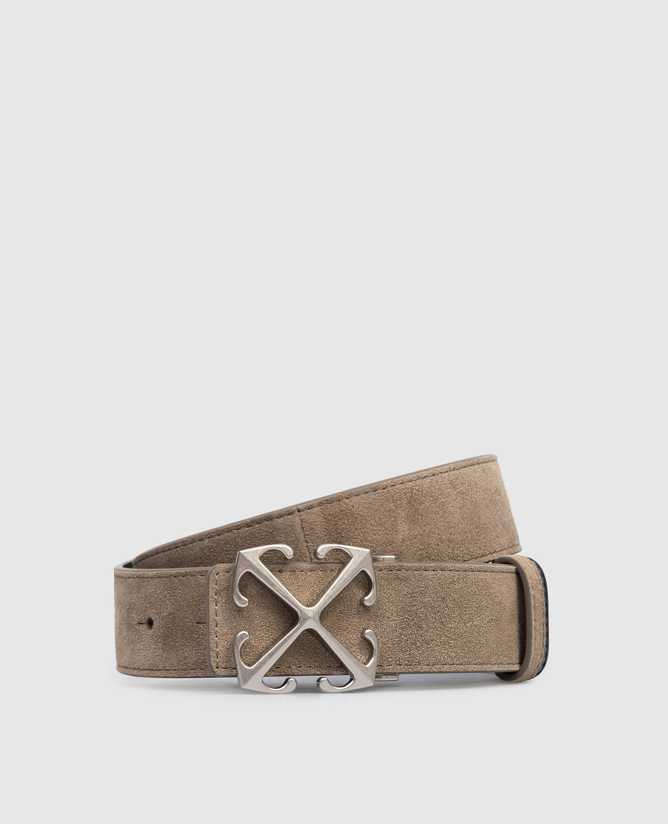 Reversible suede belt with Arrow emblem Off-White, Beige
Reversible suede belt with Arrow emblem Off-White, Beige