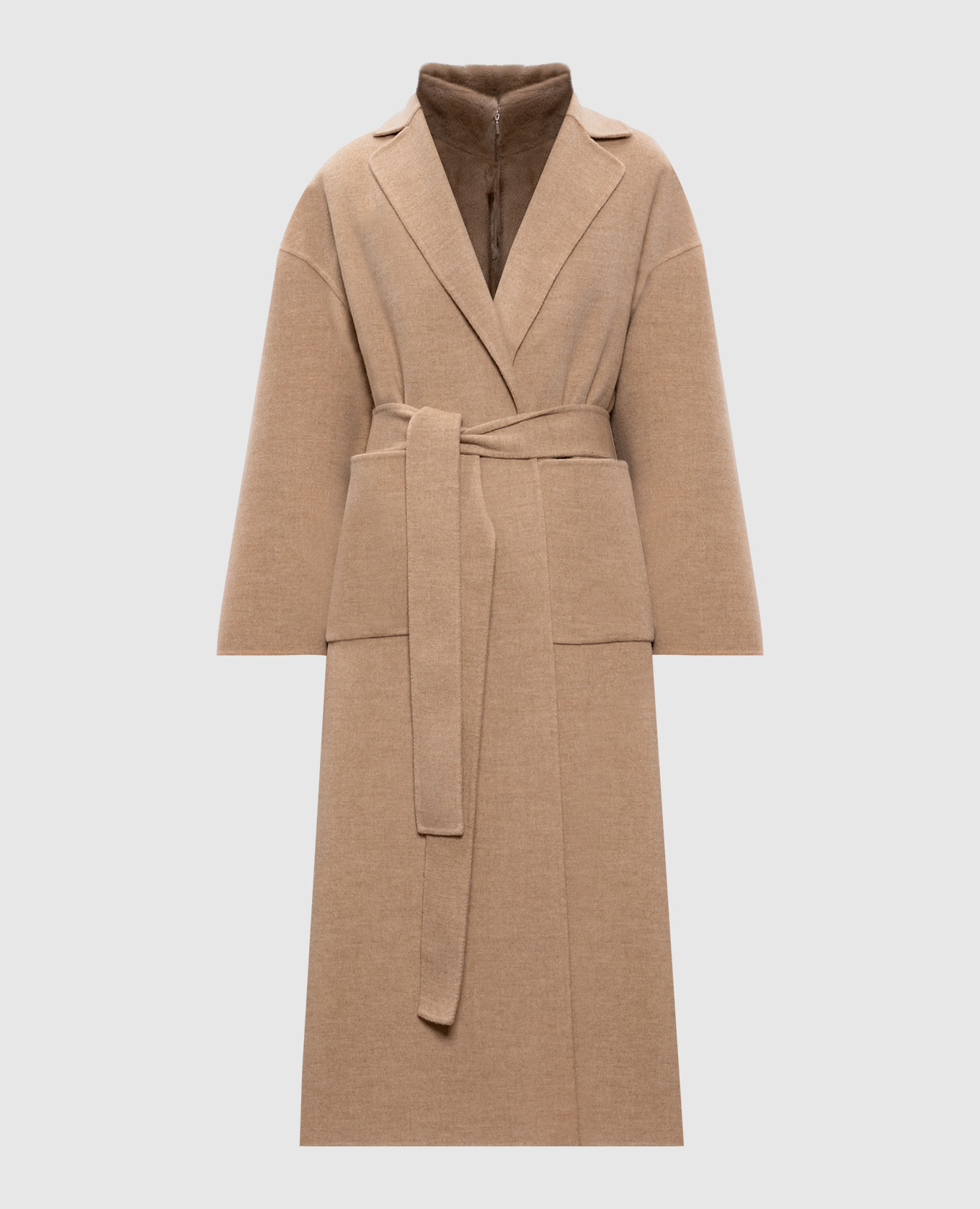 Beige wool and cashmere coat with a smell Babe Pay Pls
Beige wool and cashmere coat with a smell Babe Pay Pls