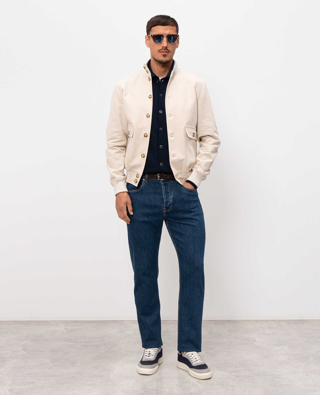 White T-shirt with contrast trim Pini Parma
White T-shirt with contrast trim Pini Parma