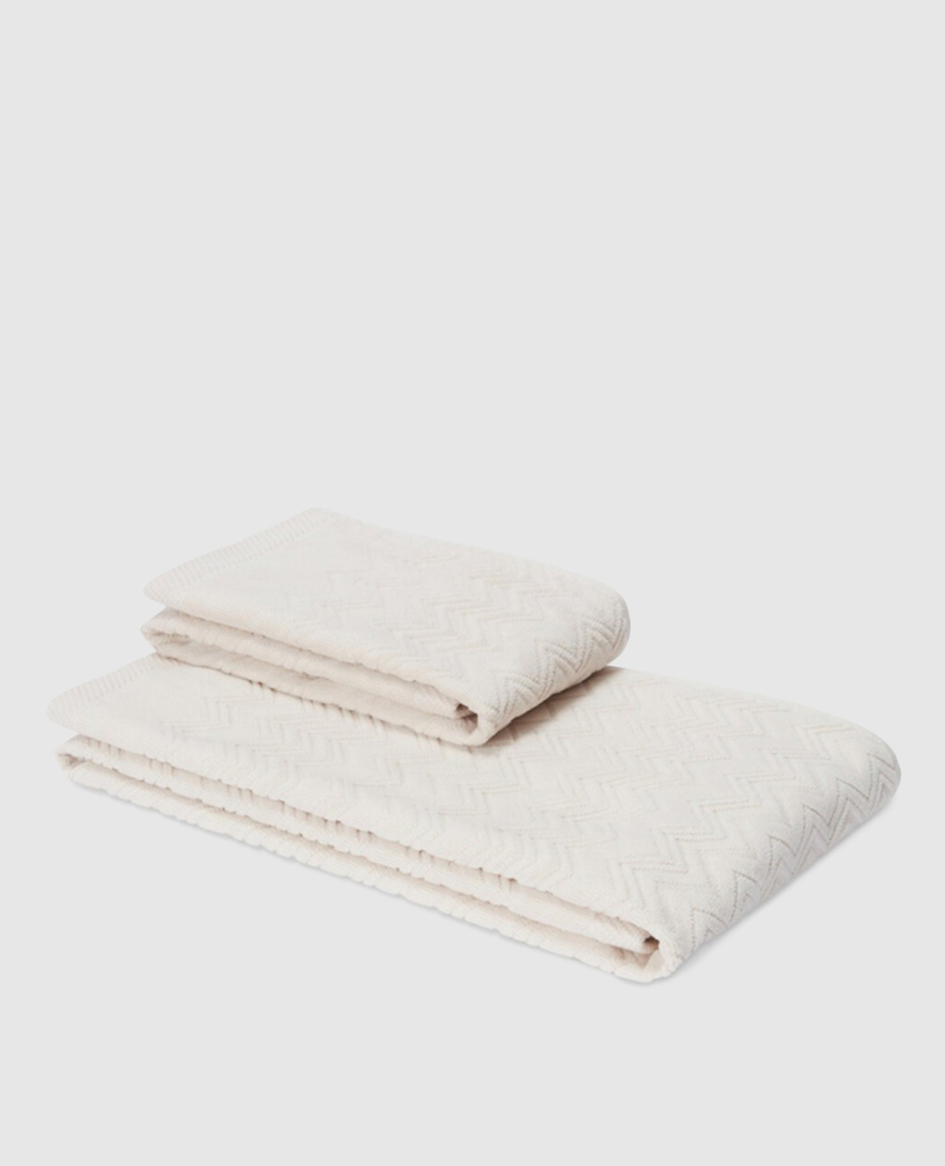 Chalk beige terry towel set 2 pcs Missoni Home
Chalk beige terry towel set 2 pcs Missoni Home