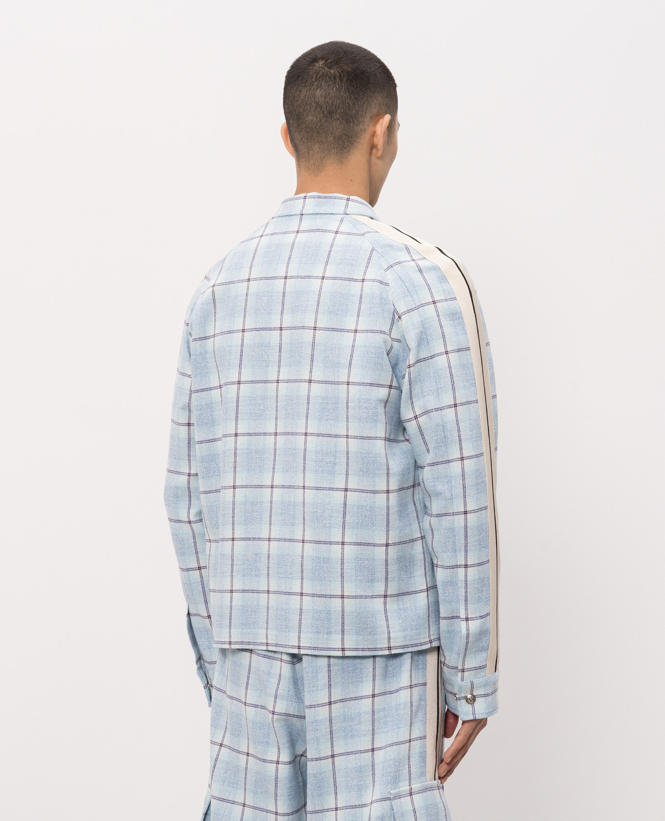 Blue checked shirt jacket Palm Angels, Light blue
Blue checked shirt jacket Palm Angels, Light blue