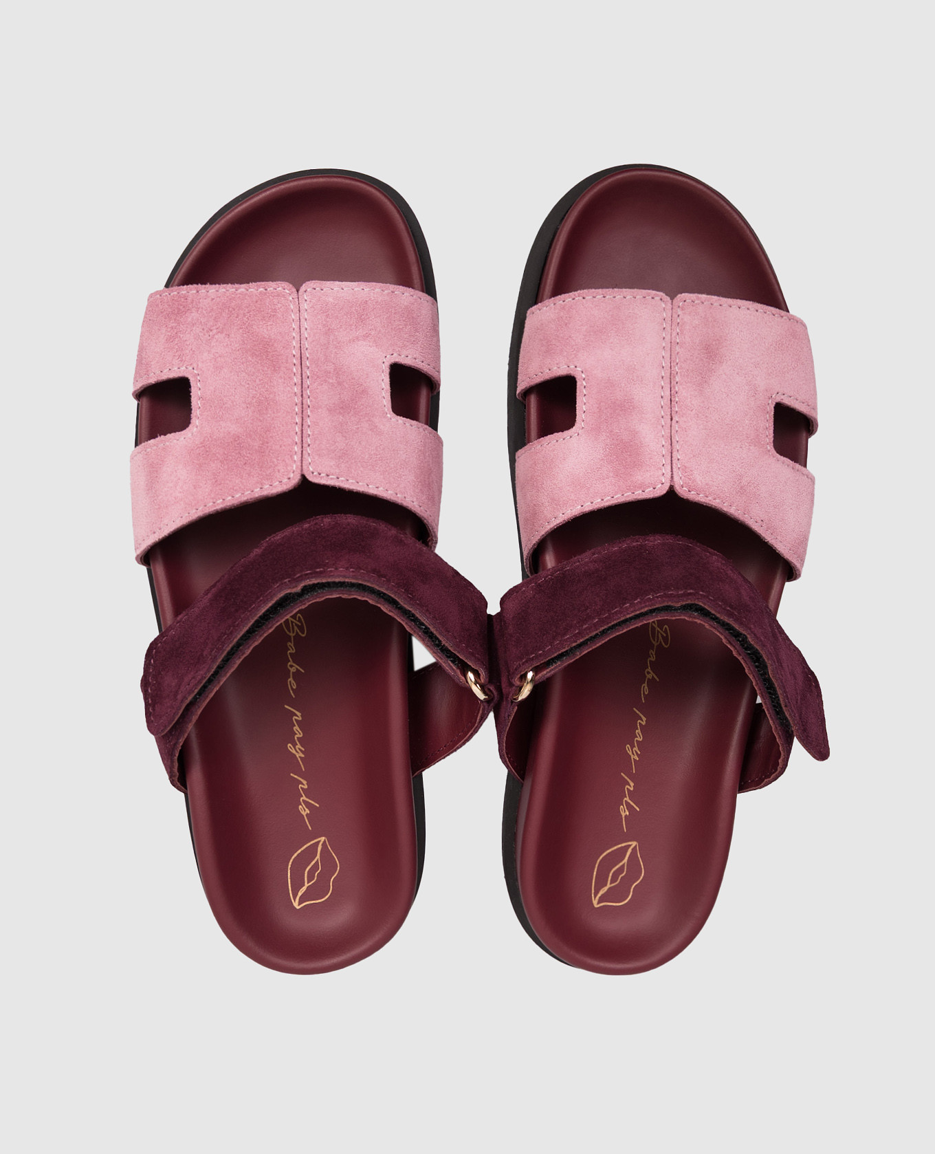 Suede flip-flops Babe Pay Pls, Pink
Suede flip-flops Babe Pay Pls, Pink