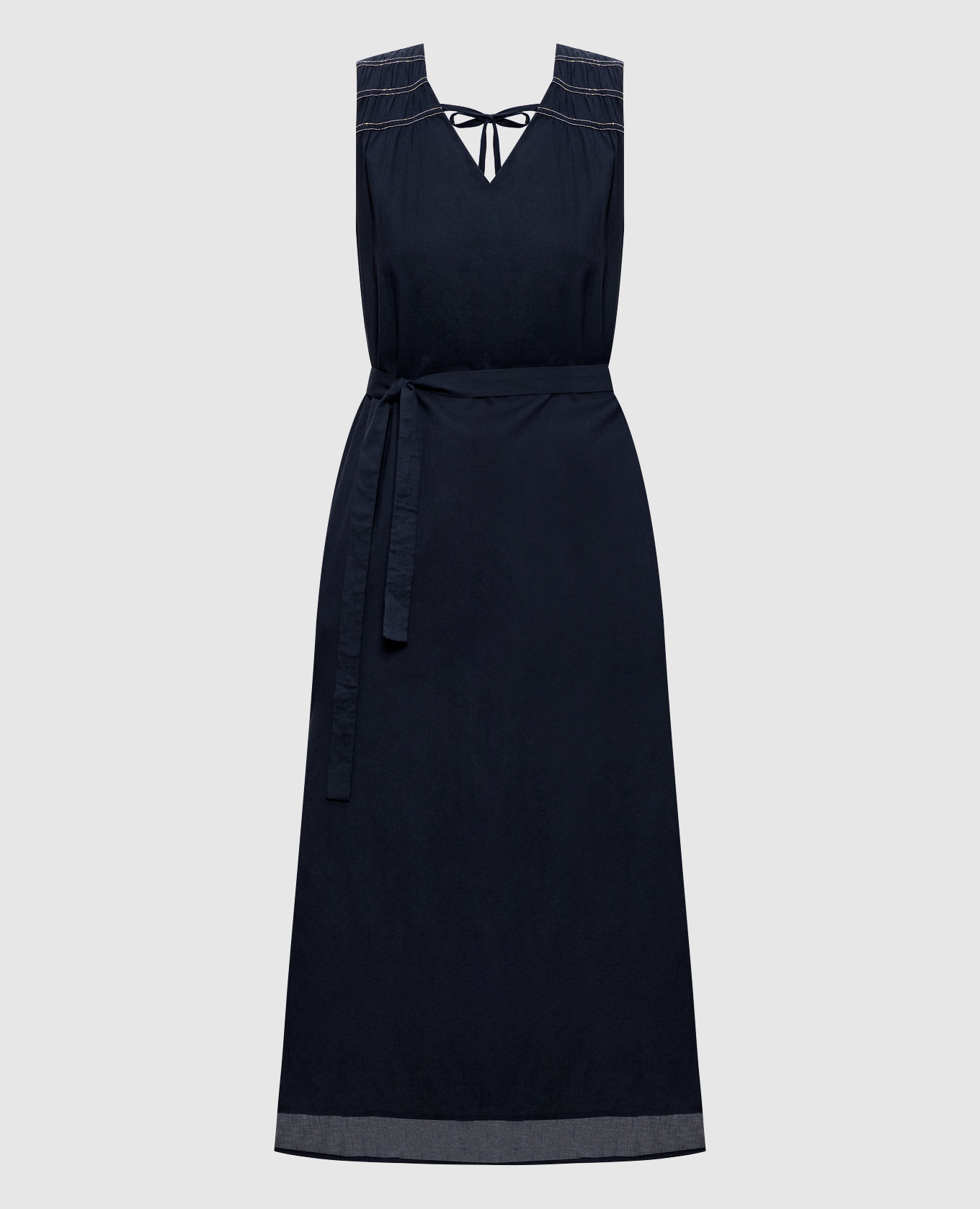 Blue dress with a monil chain Peserico
Blue dress with a monil chain Peserico