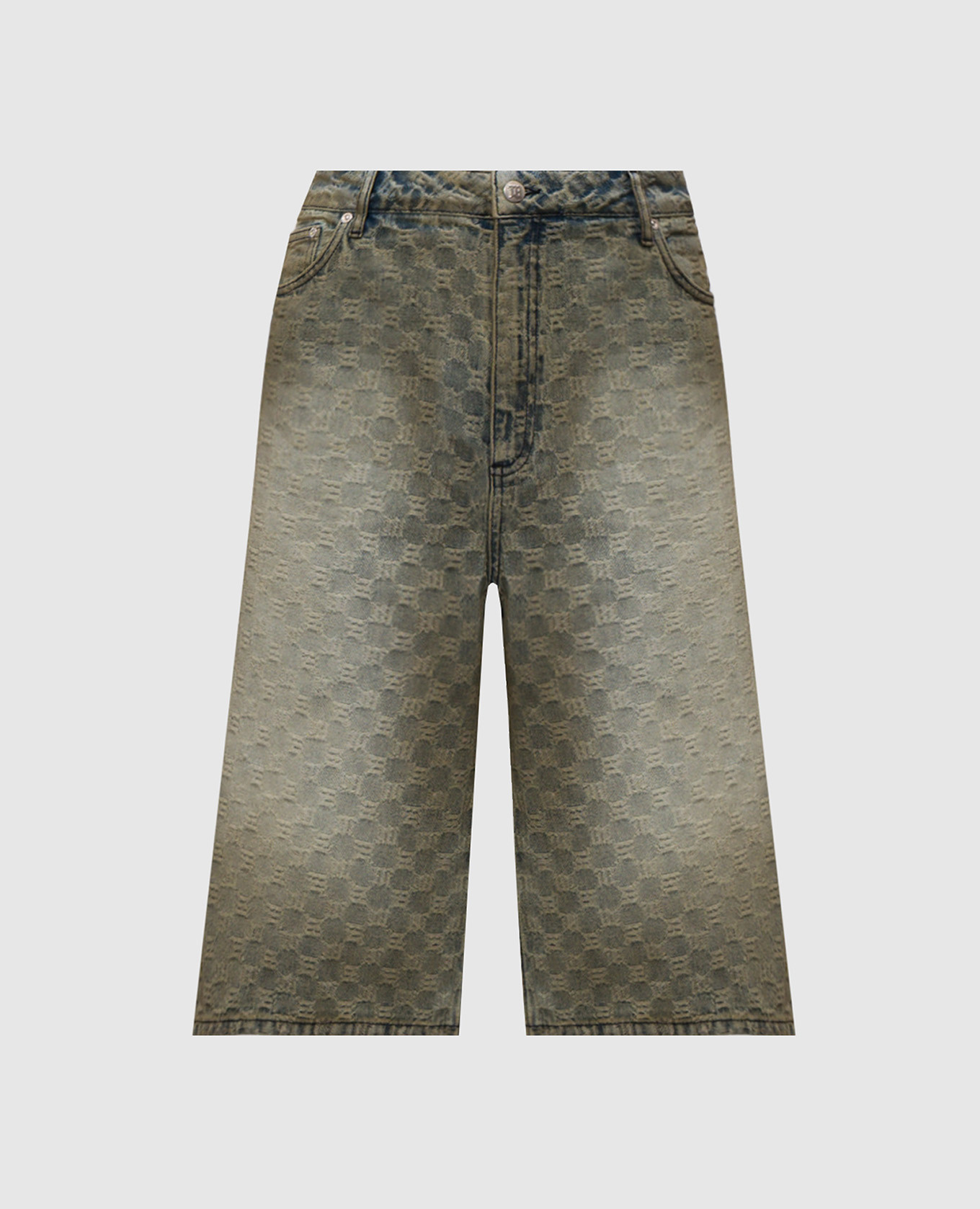Blue denim Bermuda shorts with a vintage effect Misbhv, Light blue
Blue denim Bermuda shorts with a vintage effect Misbhv, Light blue